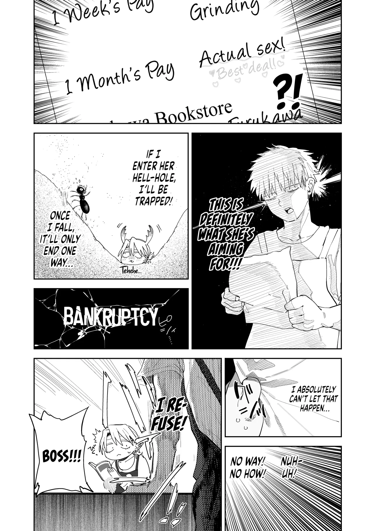 [Denki Neko (Toku)]Dekaketsu PowerHara Tenchou ni Shiboraretai! | I Want My Thick, Power-tripping Manager to Wring Me Dry![English] [Suizokukan] [Digital] Page 19