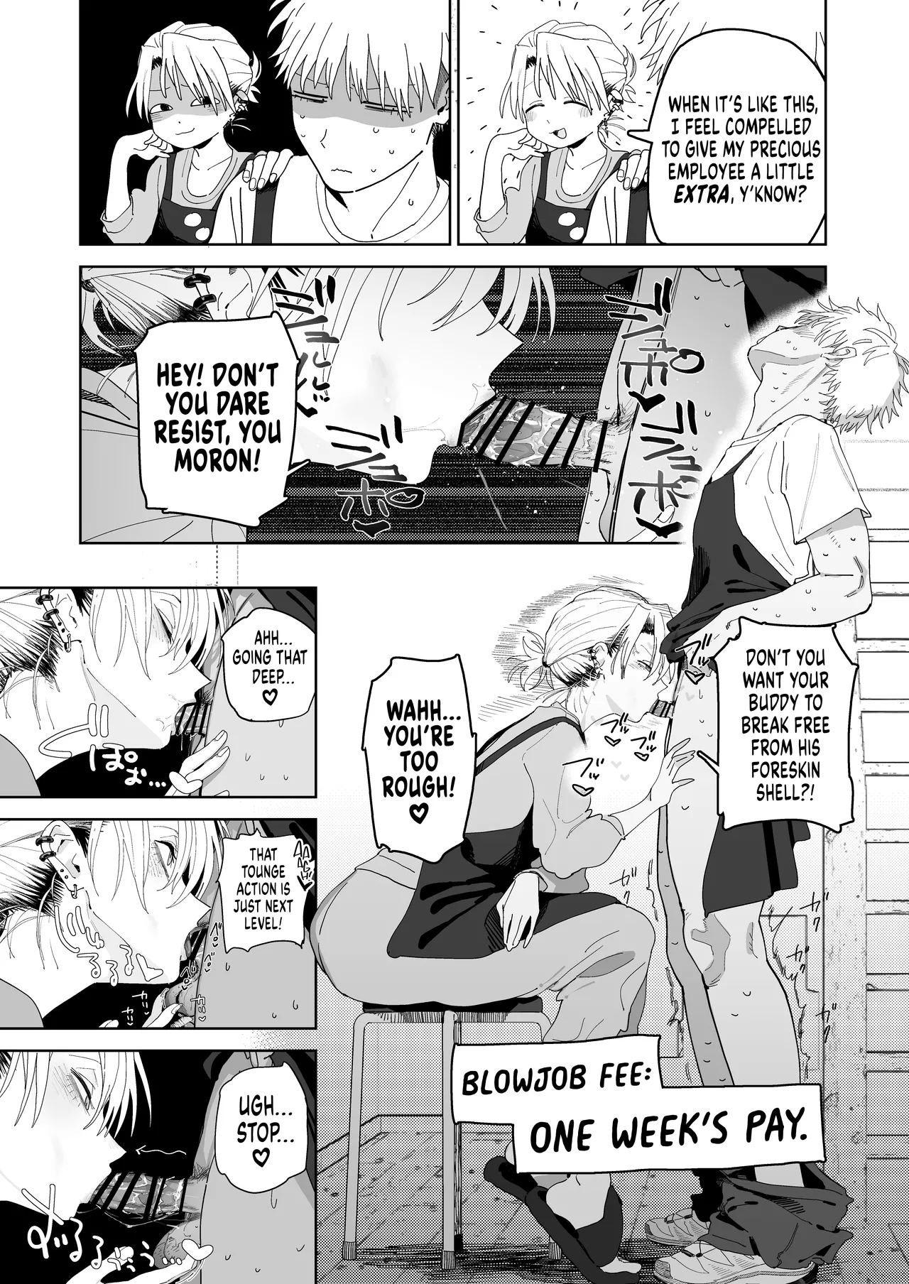 [Denki Neko (Toku)]Dekaketsu PowerHara Tenchou ni Shiboraretai! | I Want My Thick, Power-tripping Manager to Wring Me Dry![English] [Suizokukan] [Digital] Page 28