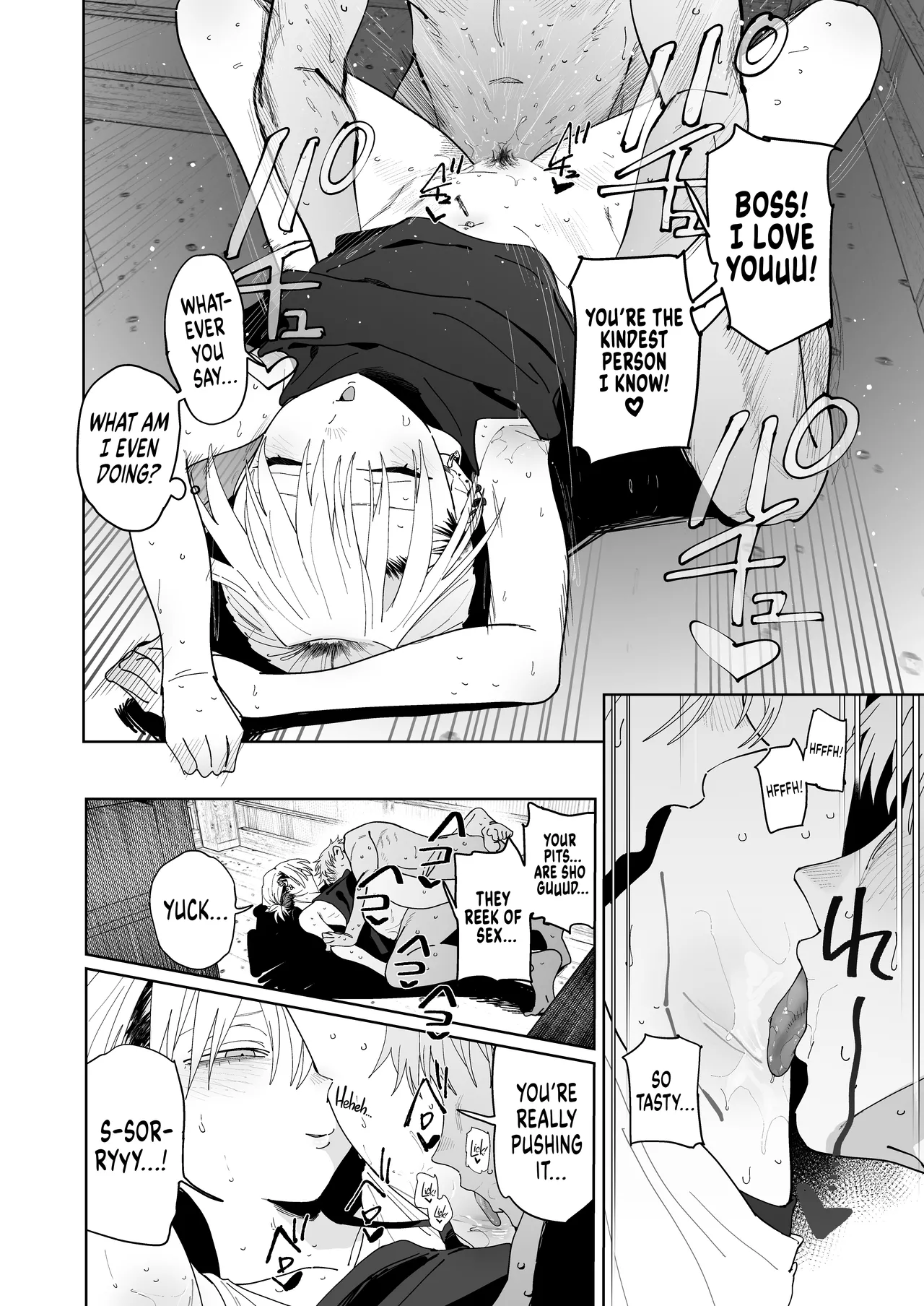 [Denki Neko (Toku)]Dekaketsu PowerHara Tenchou ni Shiboraretai! | I Want My Thick, Power-tripping Manager to Wring Me Dry![English] [Suizokukan] [Digital] Page 59