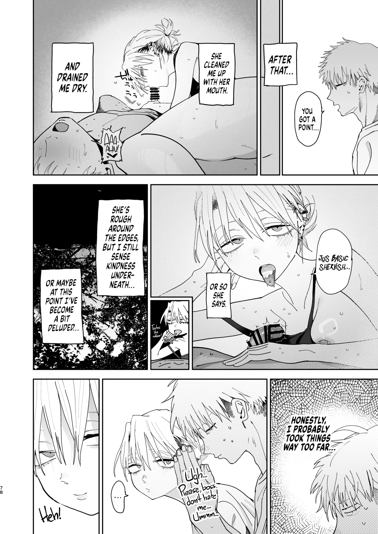 [Denki Neko (Toku)]Dekaketsu PowerHara Tenchou ni Shiboraretai! | I Want My Thick, Power-tripping Manager to Wring Me Dry![English] [Suizokukan] [Digital] Page 75