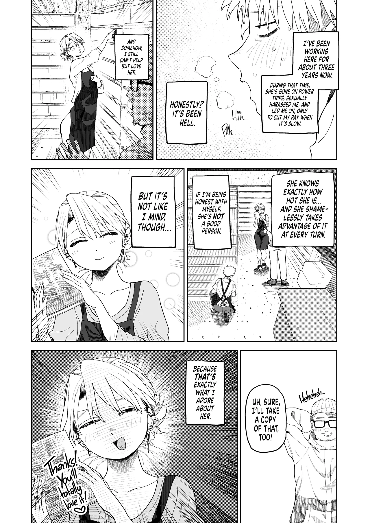 [Denki Neko (Toku)]Dekaketsu PowerHara Tenchou ni Shiboraretai! | I Want My Thick, Power-tripping Manager to Wring Me Dry![English] [Suizokukan] [Digital] Page 12