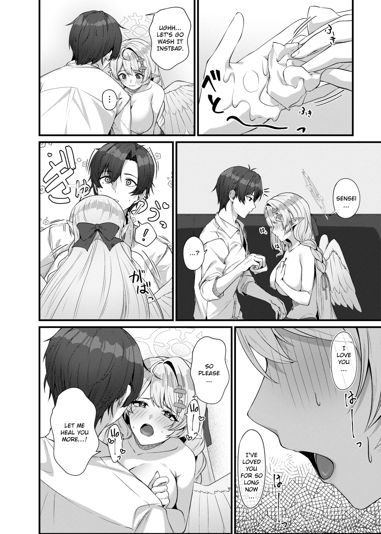 [Mendako Suizokukan (Oruka)]Sensei ni Kyuugo no Te o! | A Helping Hand for Sensei!(Blue Archive) [English] [Literally Starving] [Digital] Page 24
