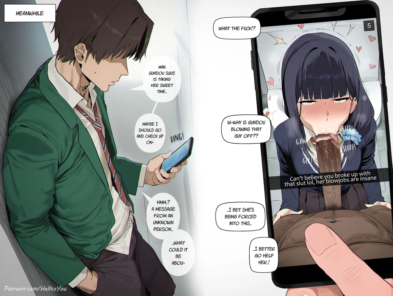 HellToYou -  [10$+ tier] Misuzu Blowjob NTR + Extras(9 images) [AI Generated] Page 4