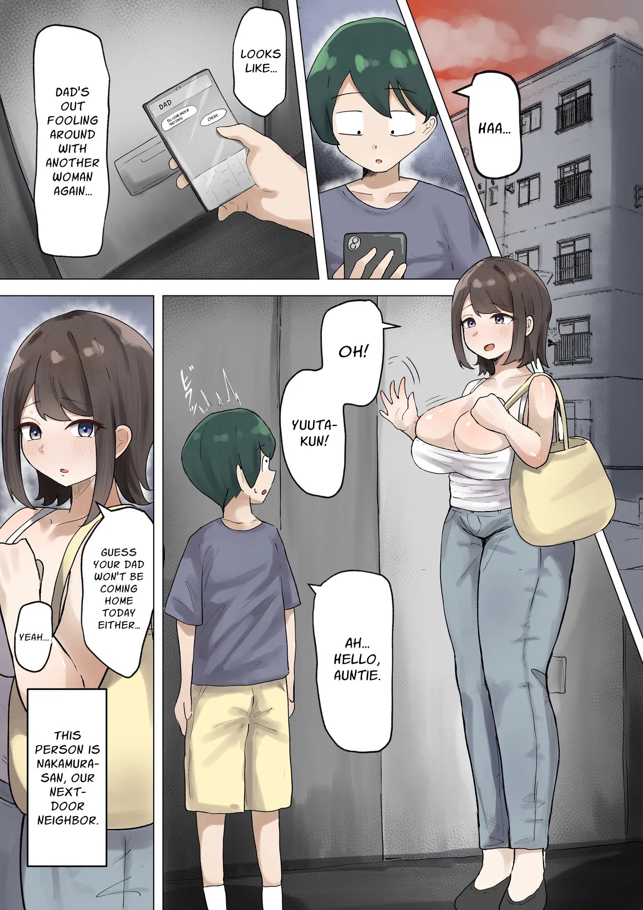 [Marui Square]Boku ga Shitatte Ita Tonari no Oba-san wa Tada no Hentai Dosukebe Oba-san Deshita | The Lady I Adored Next Door Turned Out To Be A Slutty Pervert[English] [nasmas] Page 2
