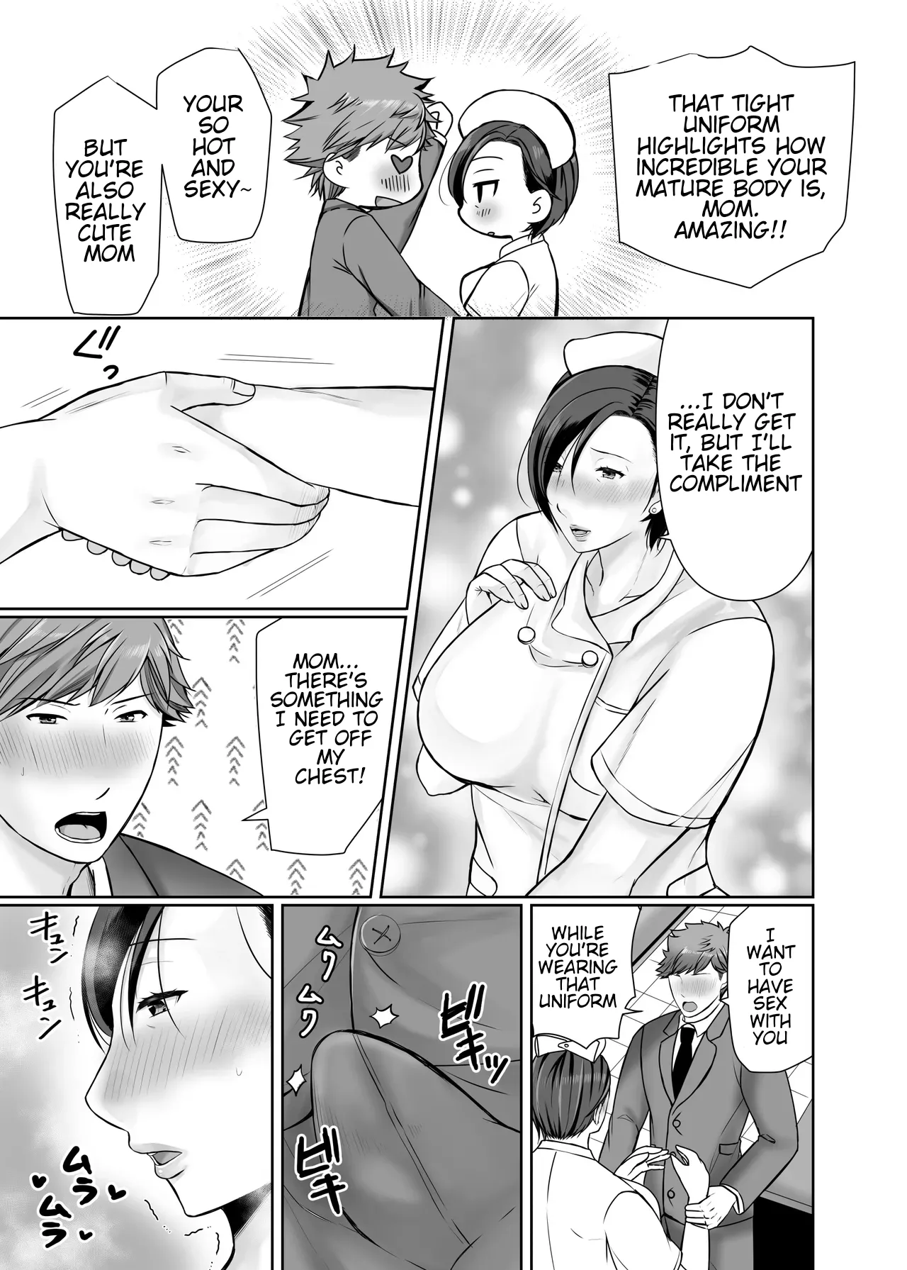 [Popotto Denki Ichigouten]Hitorigurashi no Musuko ni Semararete... | My son, who lives on his own, talked me into it...[English] [WaterKujo] Page 34
