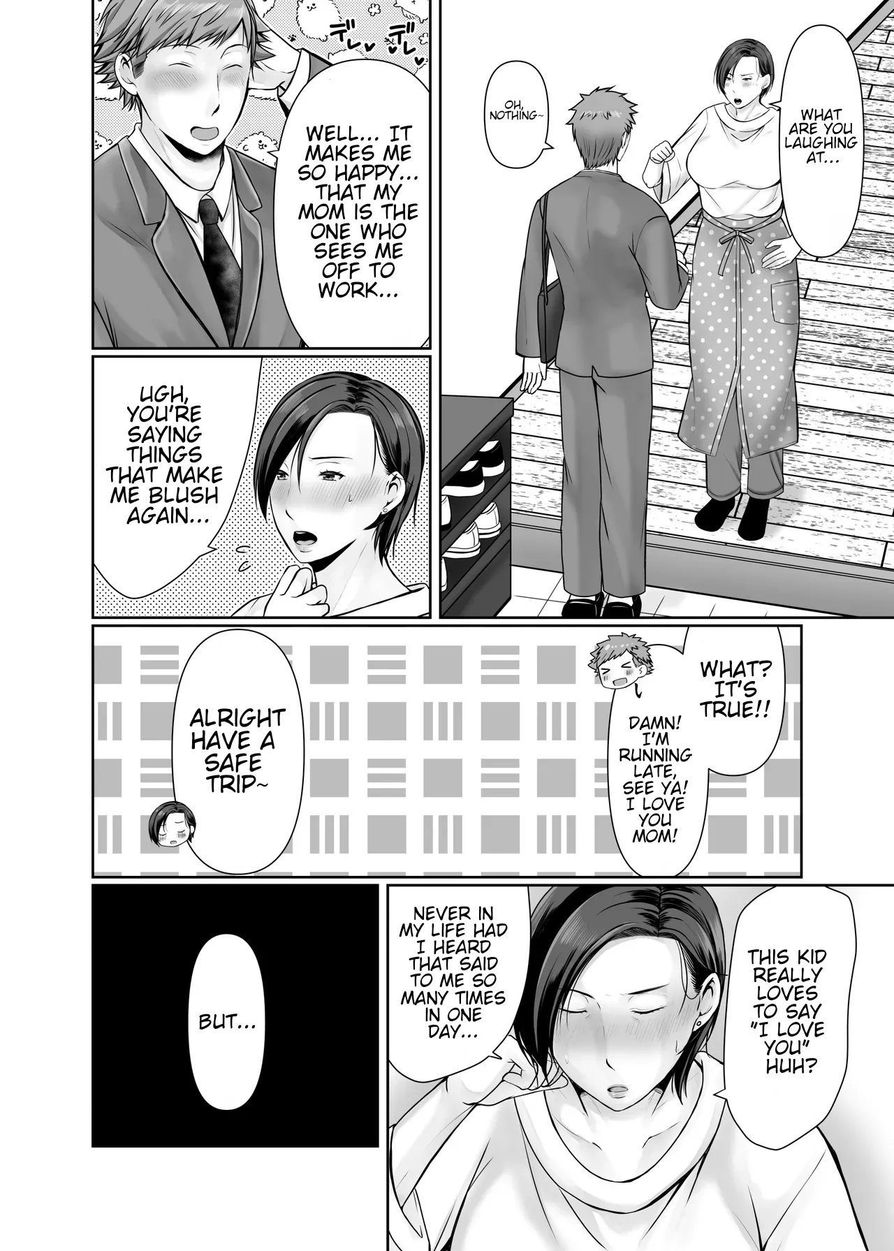 [Popotto Denki Ichigouten]Hitorigurashi no Musuko ni Semararete... | My son, who lives on his own, talked me into it...[English] [WaterKujo] Page 56