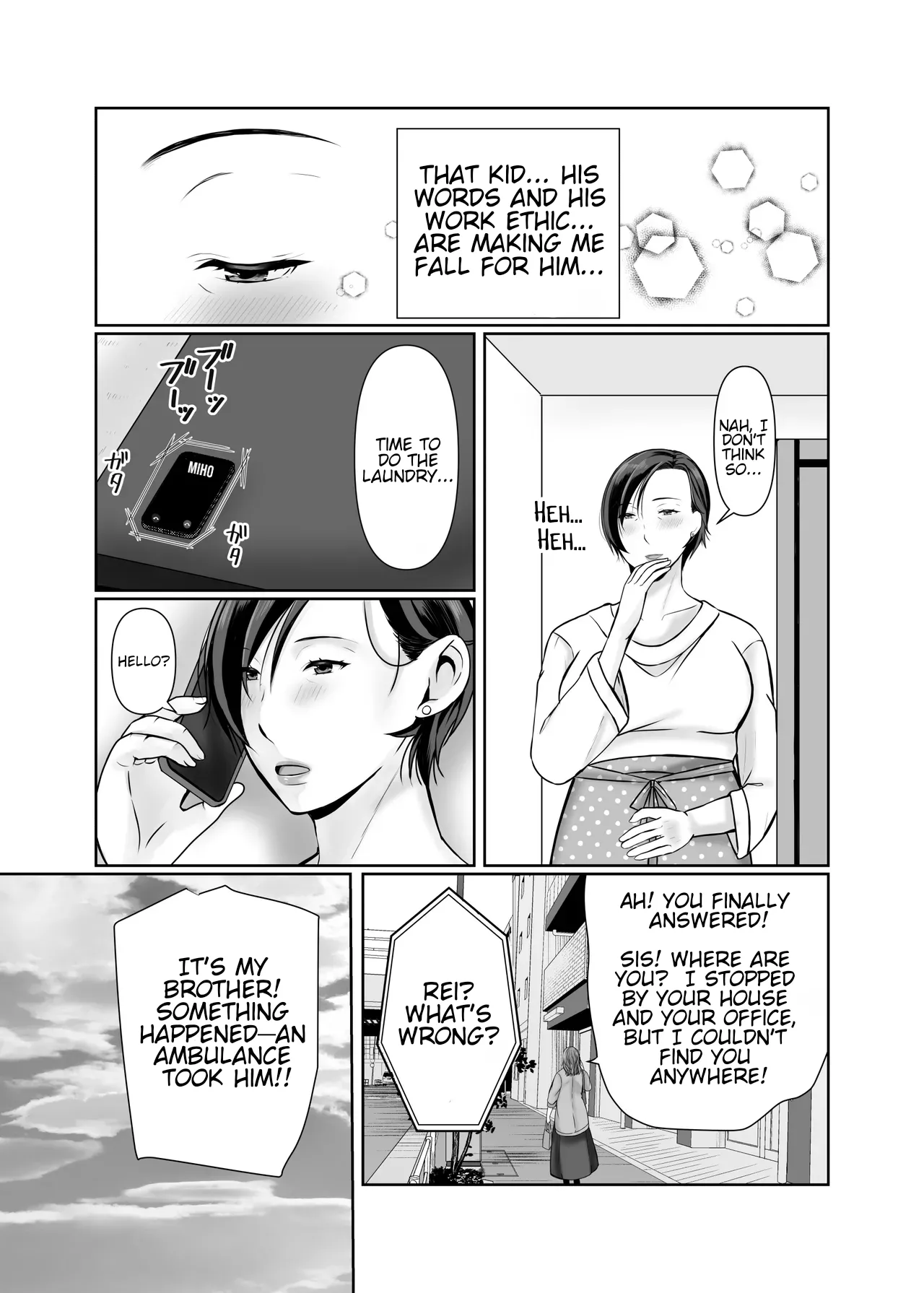 [Popotto Denki Ichigouten]Hitorigurashi no Musuko ni Semararete... | My son, who lives on his own, talked me into it...[English] [WaterKujo] Page 57