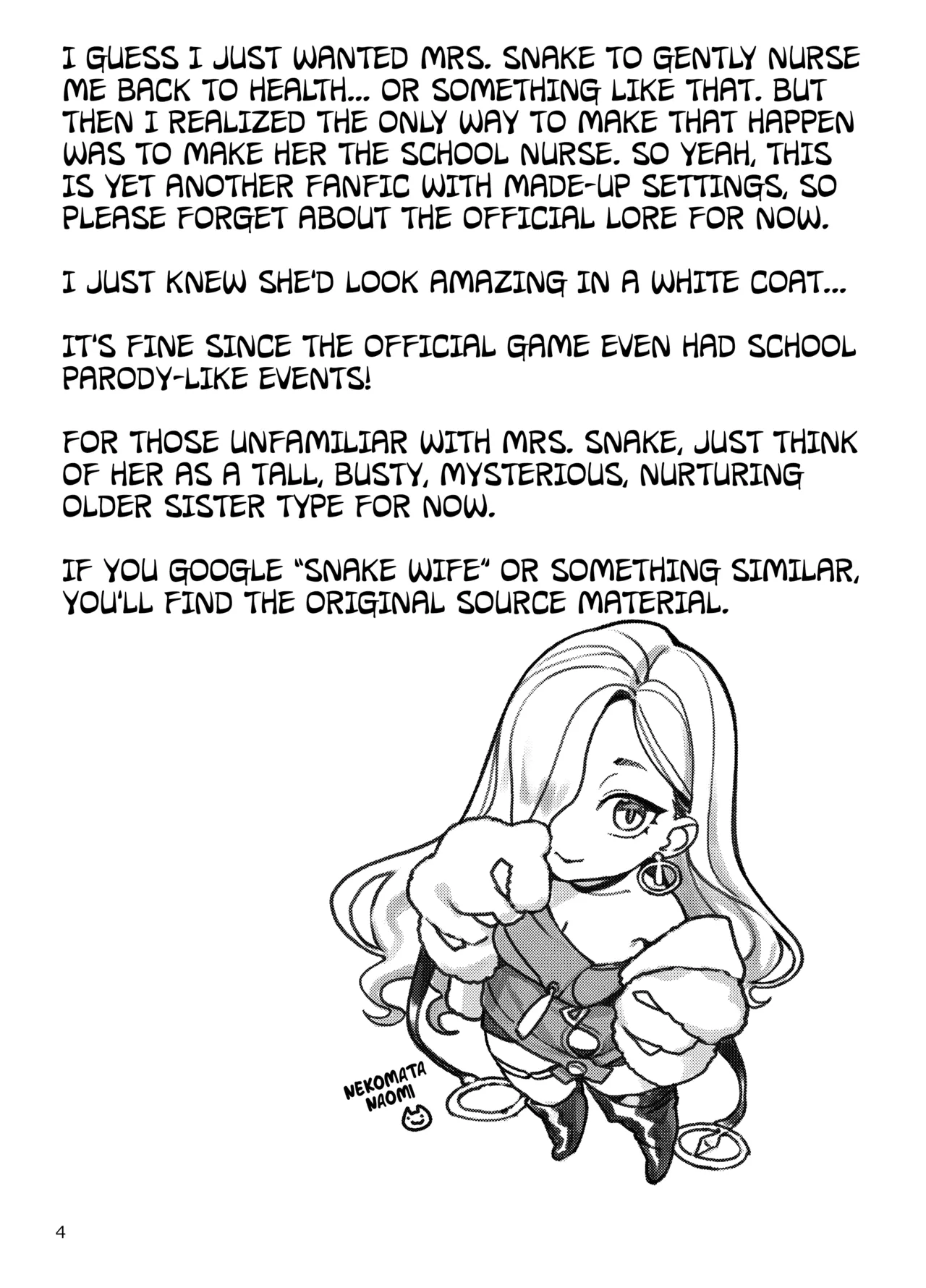 [Nekomataya (Nekomata Naomi)]Hokenshitsu no Omi-san | Mrs. Snake at the nurse office(Fate/Grand Order) [English] [Digital] Page 3