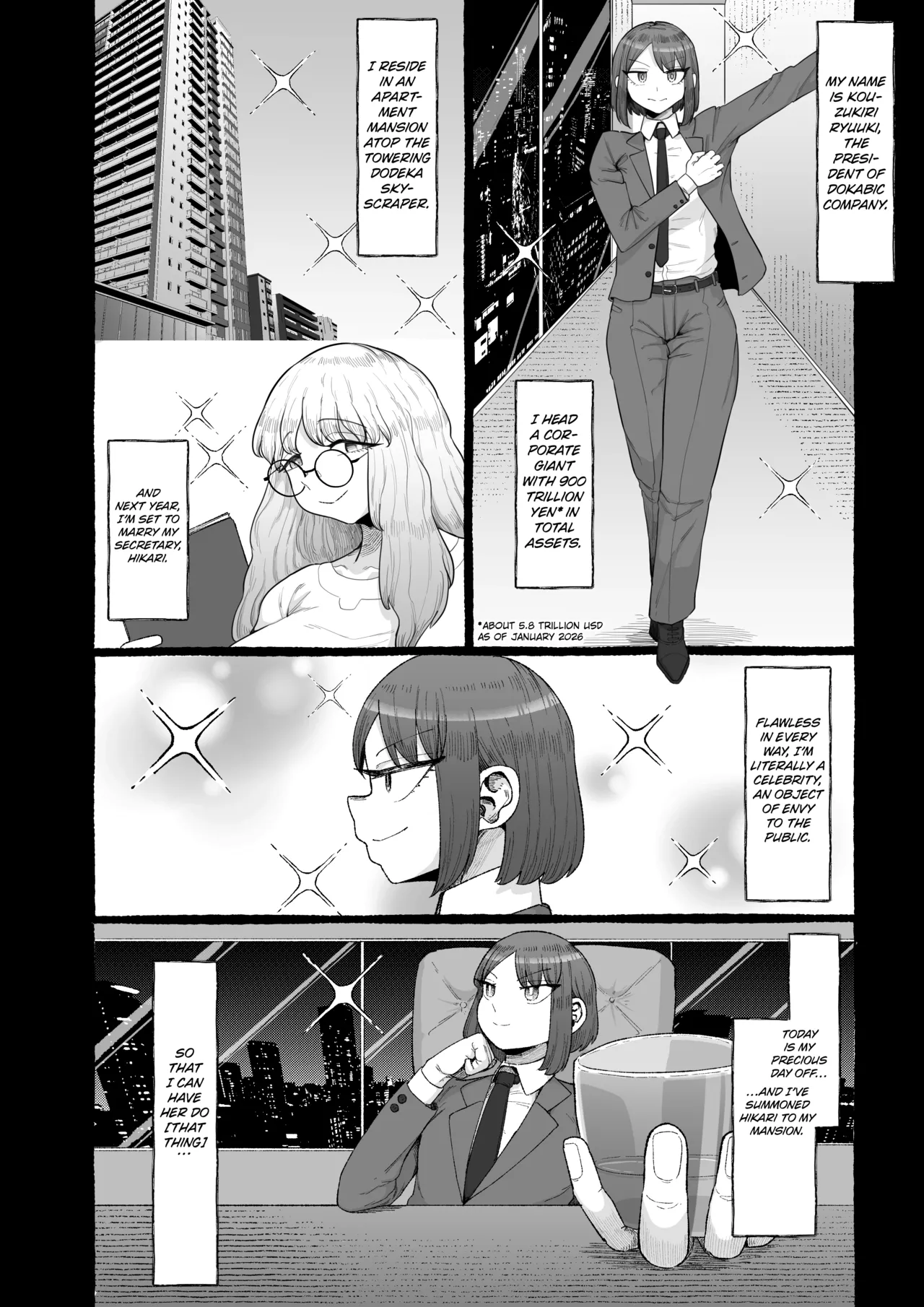 [Ebi no Implant (Shrimp Cake)]Ogya Babu Charisma Shachou no Mesu Ochi Futanari Homo Chinpo Sandwich[English] [Kuraudo] Page 2