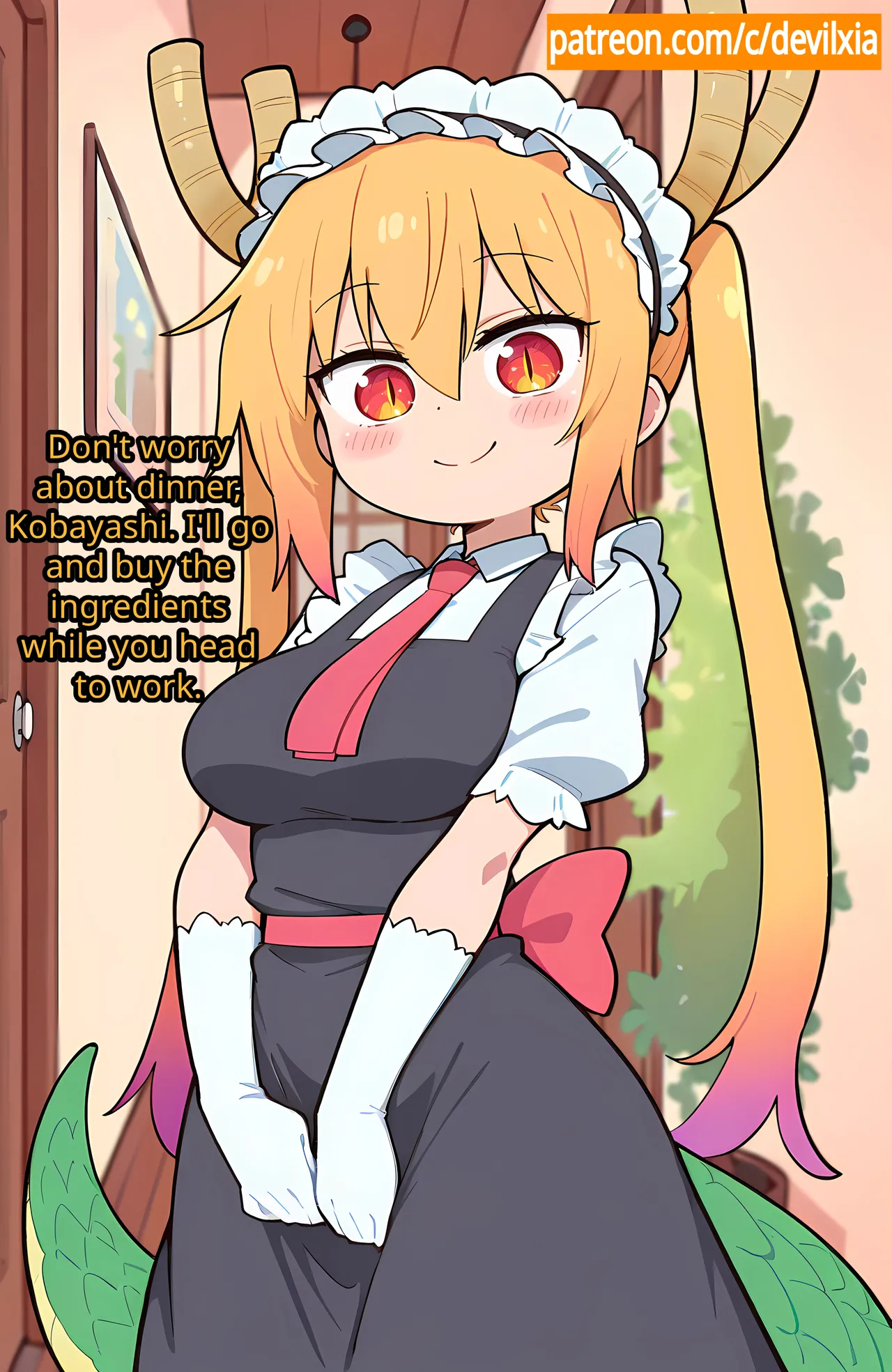 【Comic】 Tohru and the Dinner[AI Generated] Page 1