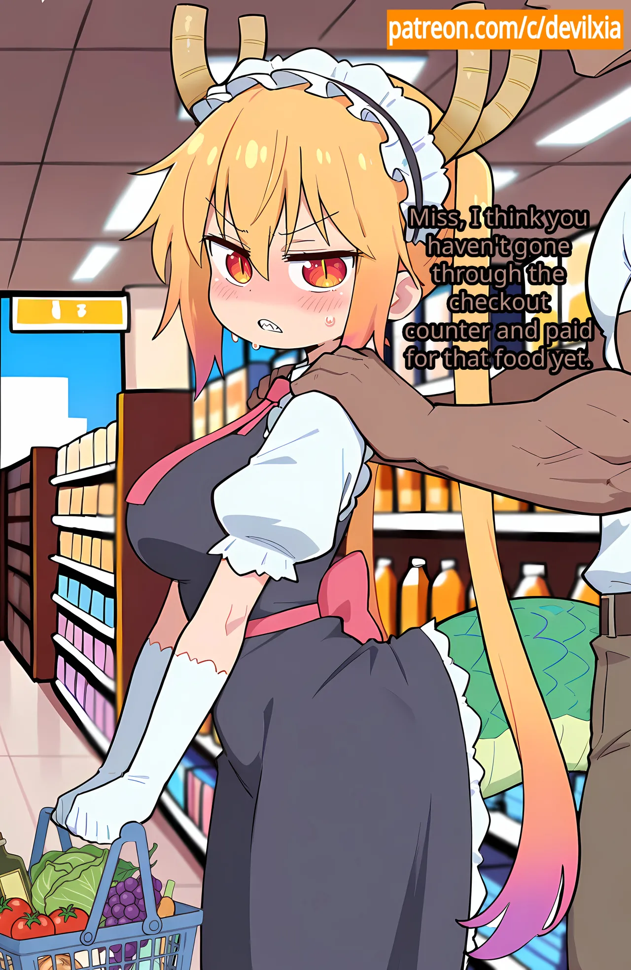 【Comic】 Tohru and the Dinner[AI Generated] Page 14