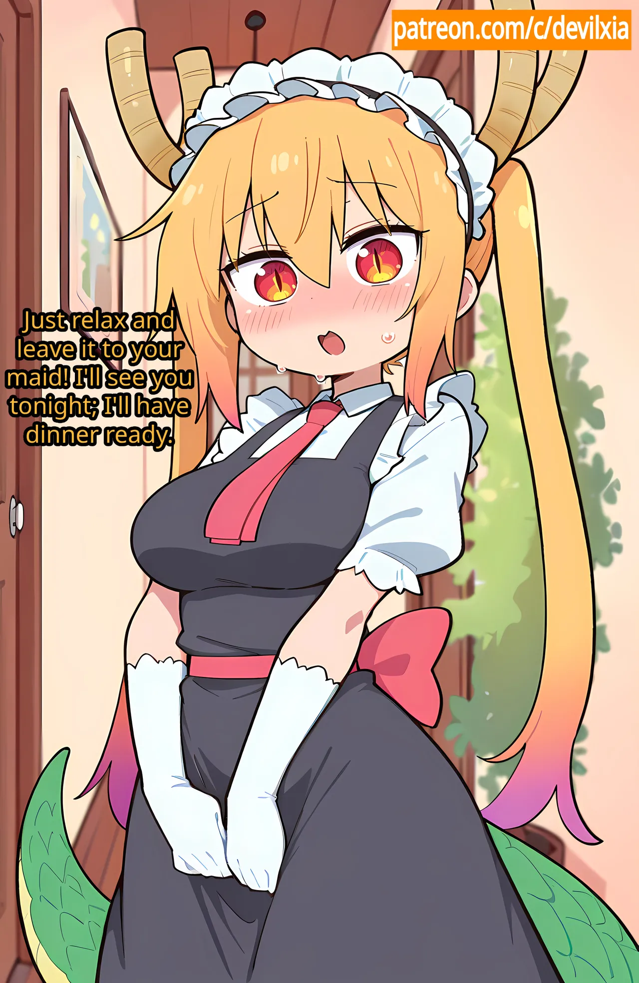 【Comic】 Tohru and the Dinner[AI Generated] Page 7