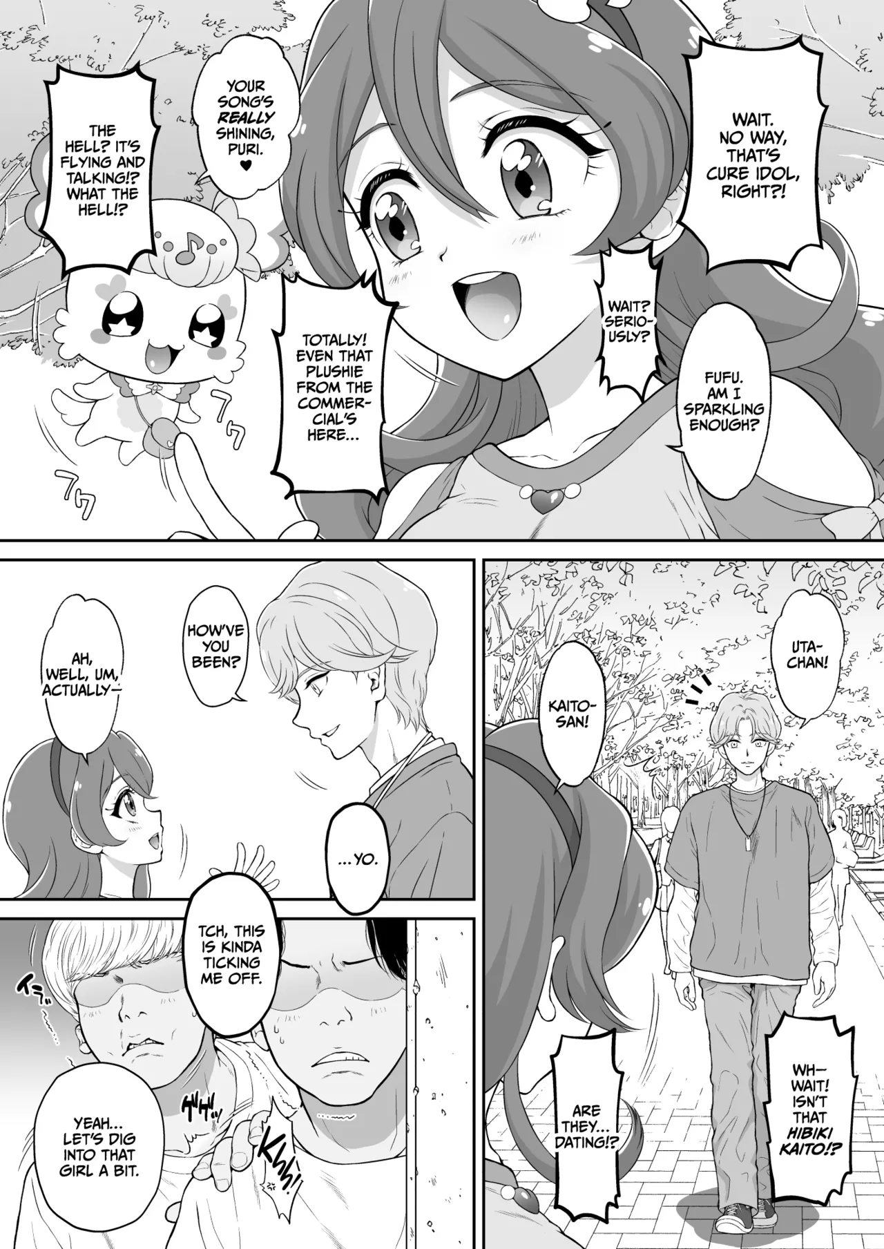 [U.R.C (Momoya Show-Neko)]Net literacy ga Hikui Yousei ga Kakusan saseta Douga de Shoutai ga Barete shimatta!  IDOL Hen(Kimi to Idol PreCure) [English] [CulturedCommissions] [Digital] Page 4