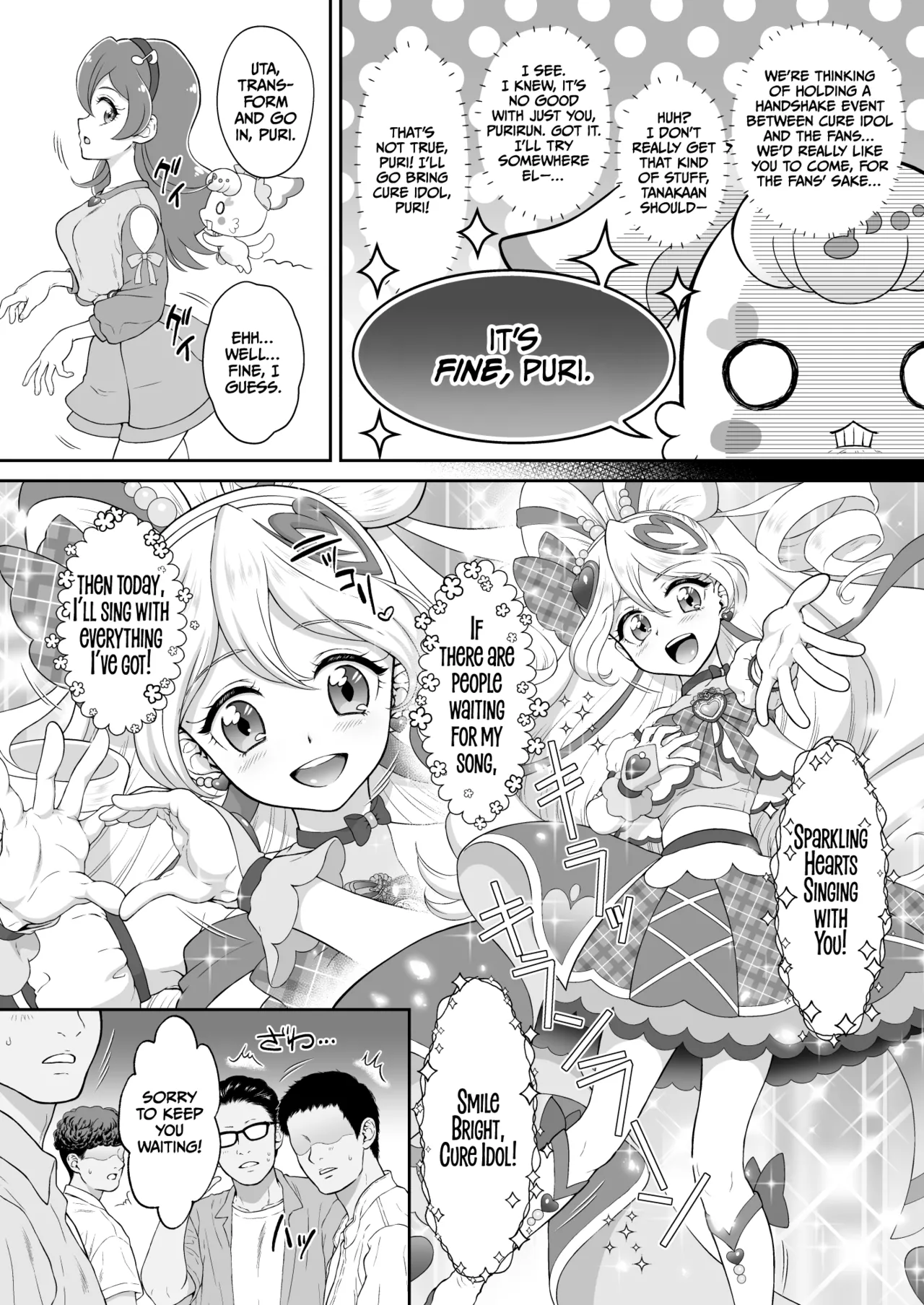 [U.R.C (Momoya Show-Neko)]Net literacy ga Hikui Yousei ga Kakusan saseta Douga de Shoutai ga Barete shimatta!  IDOL Hen(Kimi to Idol PreCure) [English] [CulturedCommissions] [Digital] Page 6
