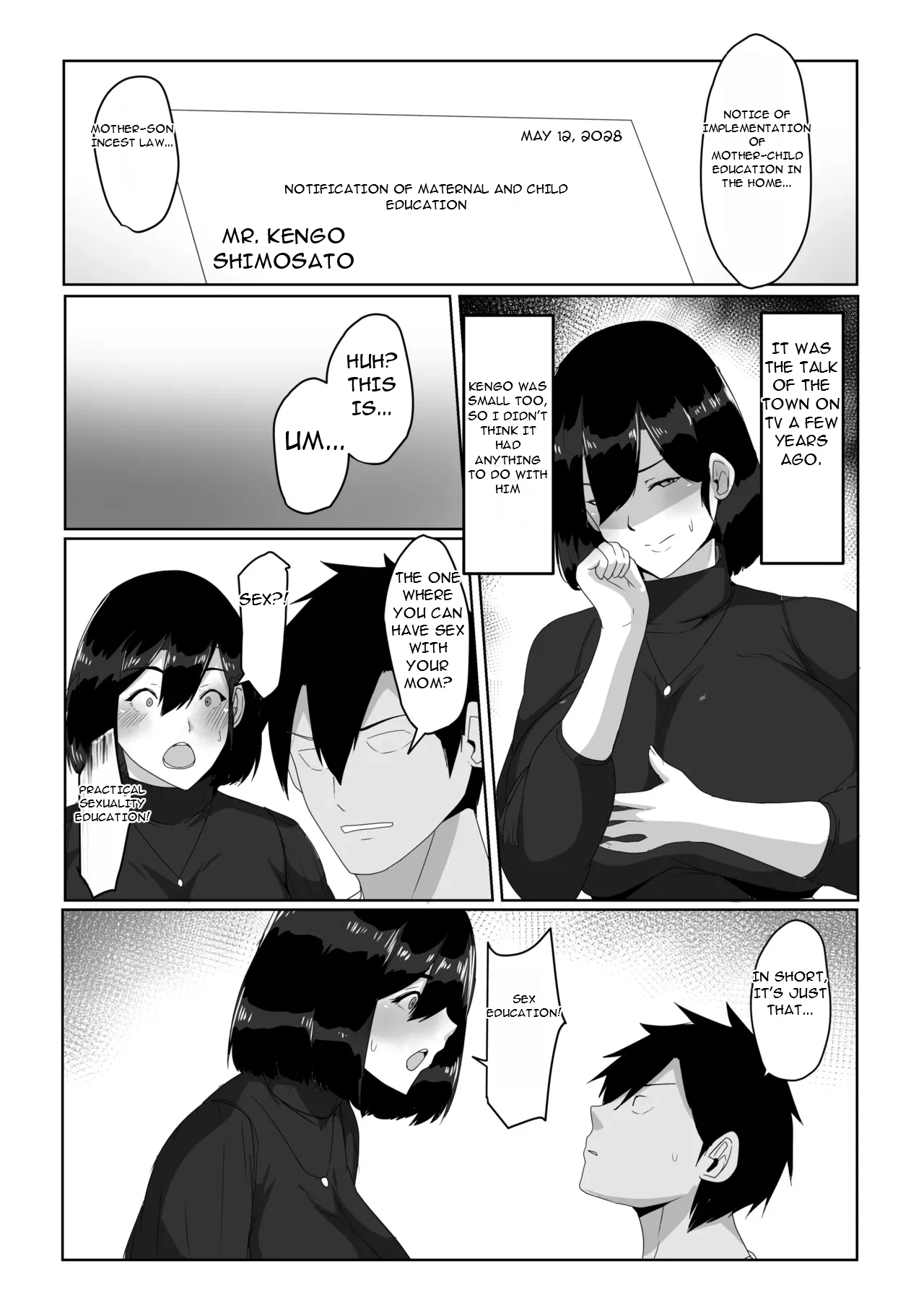 [Akikan]Boshi seikyōiku gimu-ka hōan Shimosato-ka - Law Making Sex Education Compulsory for Mothers and Children; Shimosato Family[English][DarklordMTLs] Page 6