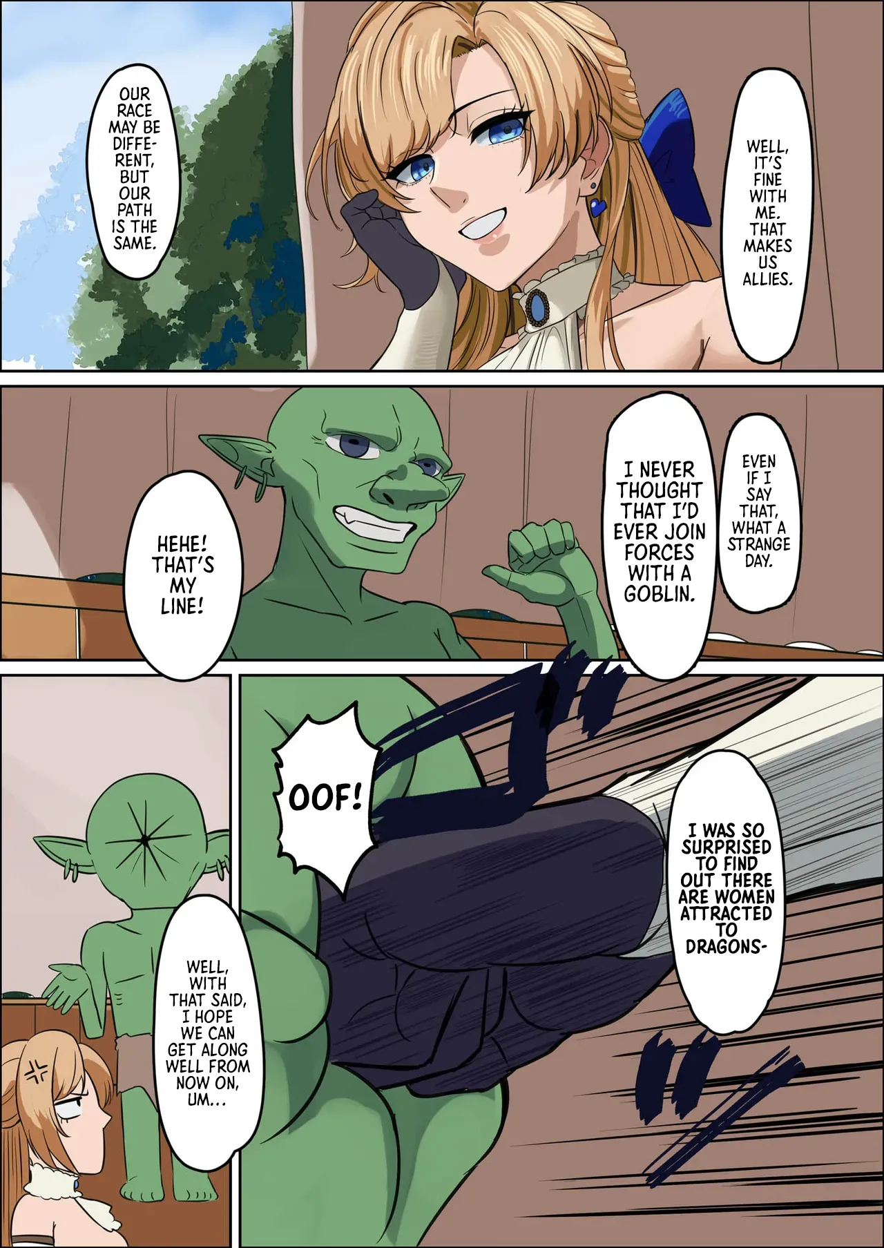 [Mainichi Angel]Bakunyuu Onna Kishi Konna Zako Monster ga Watashi no Nakama! Nan no Joudan da | Huge Breasted Female Knight: Teaming up with a weakling monster!? What kind of joke is this?[English] [Morally Bankrupt Wizard Translations] [Digital] Page 57