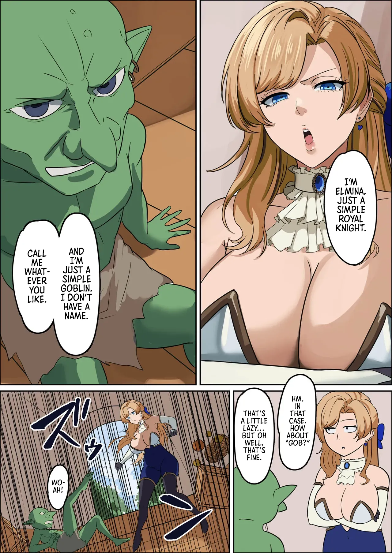 [Mainichi Angel]Bakunyuu Onna Kishi Konna Zako Monster ga Watashi no Nakama! Nan no Joudan da | Huge Breasted Female Knight: Teaming up with a weakling monster!? What kind of joke is this?[English] [Morally Bankrupt Wizard Translations] [Digital] Page 58