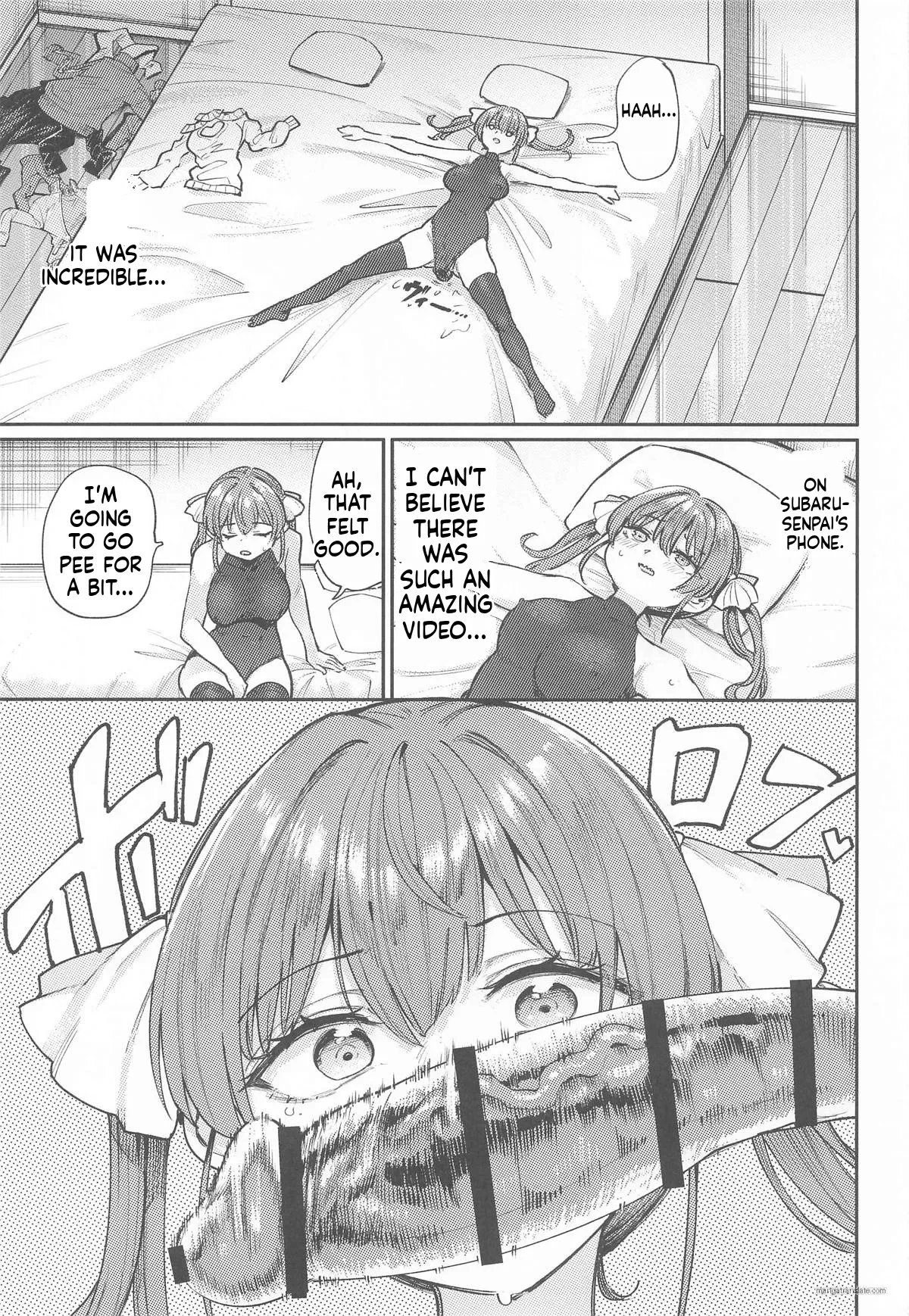 (C107) [Yakitate Jamaica A (Aomushi)]Ecchi na Hatsujou Joreisai | Exorcism of Arousal(Oozora Subaru, Houshou Marine) [English] Page 14
