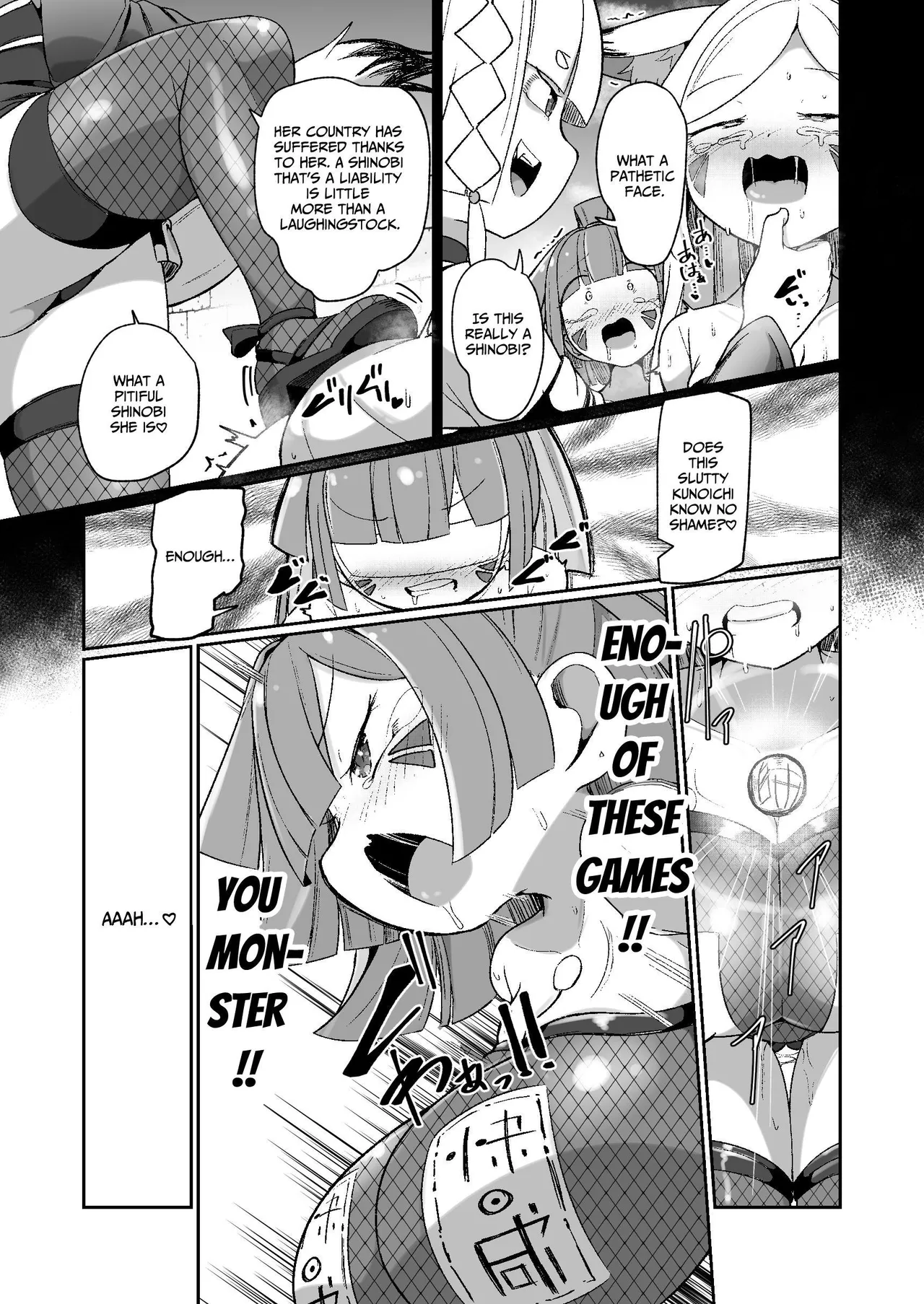 [Echie Kokufuku Aka (Monota)]Kunoichi Rin no Make Zome Choukyou ~Itsutsu no Hi Ana to Saidai no Jakuten~ | Kunoichi Rin’s Loser Training ~The Five Nodes and her Greatest Weakness~[English] [IXIA WORKS] [Digital] Page 41