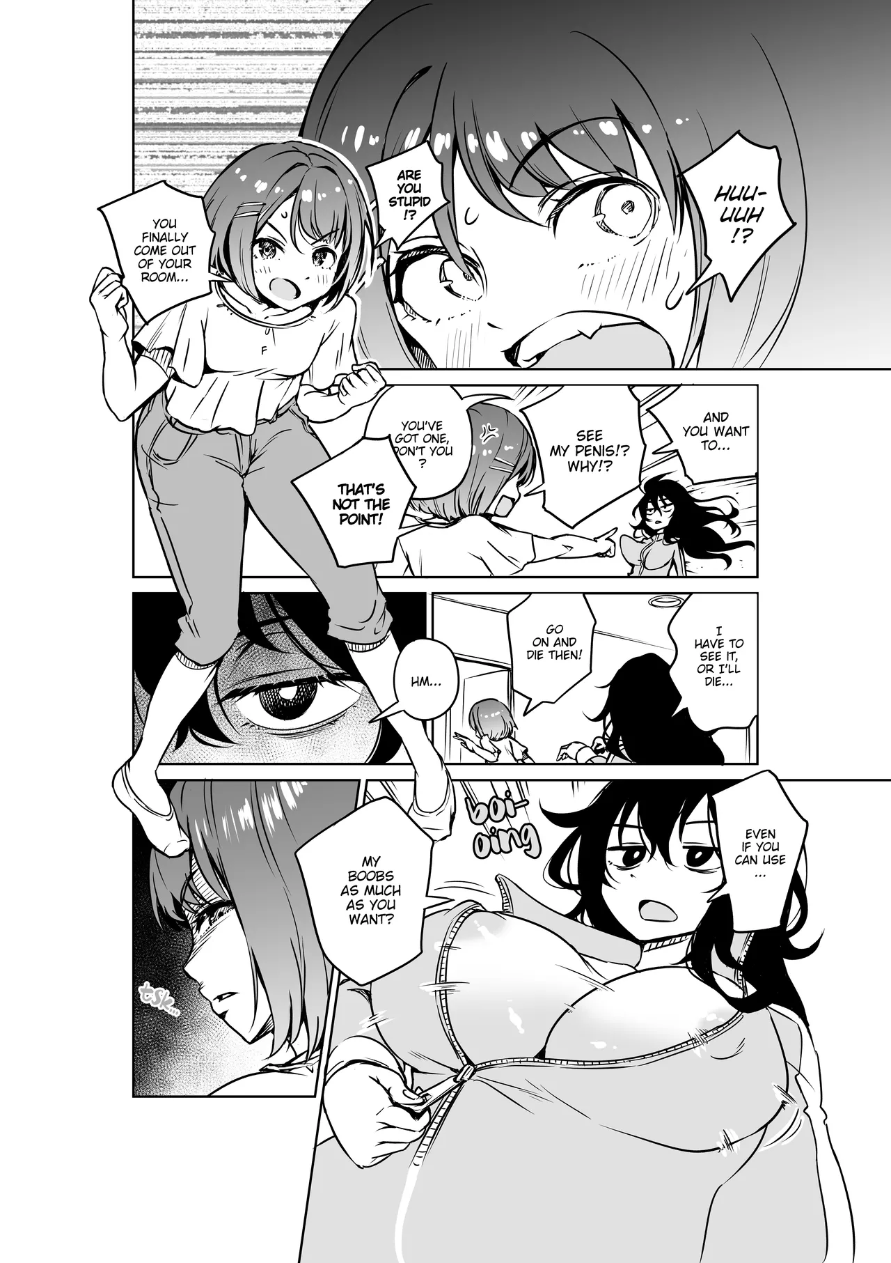 [Ayanakitori]Imouto ni Futanari Chinpo o Misete Morau Hikikomori-chan | Hikikomori and Her Futanari Sister[English] Page 2
