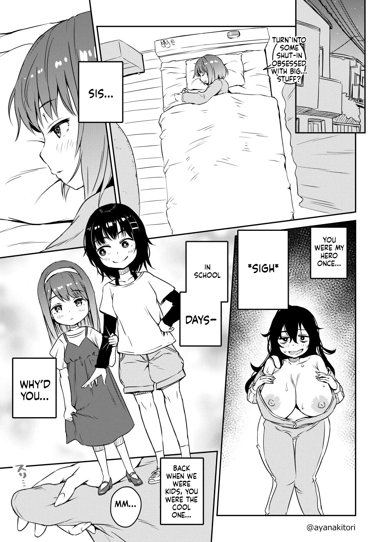 [Ayanakitori]Imouto ni Futanari Chinpo o Misete Morau Hikikomori-chan | Hikikomori and Her Futanari Sister[English] Page 9