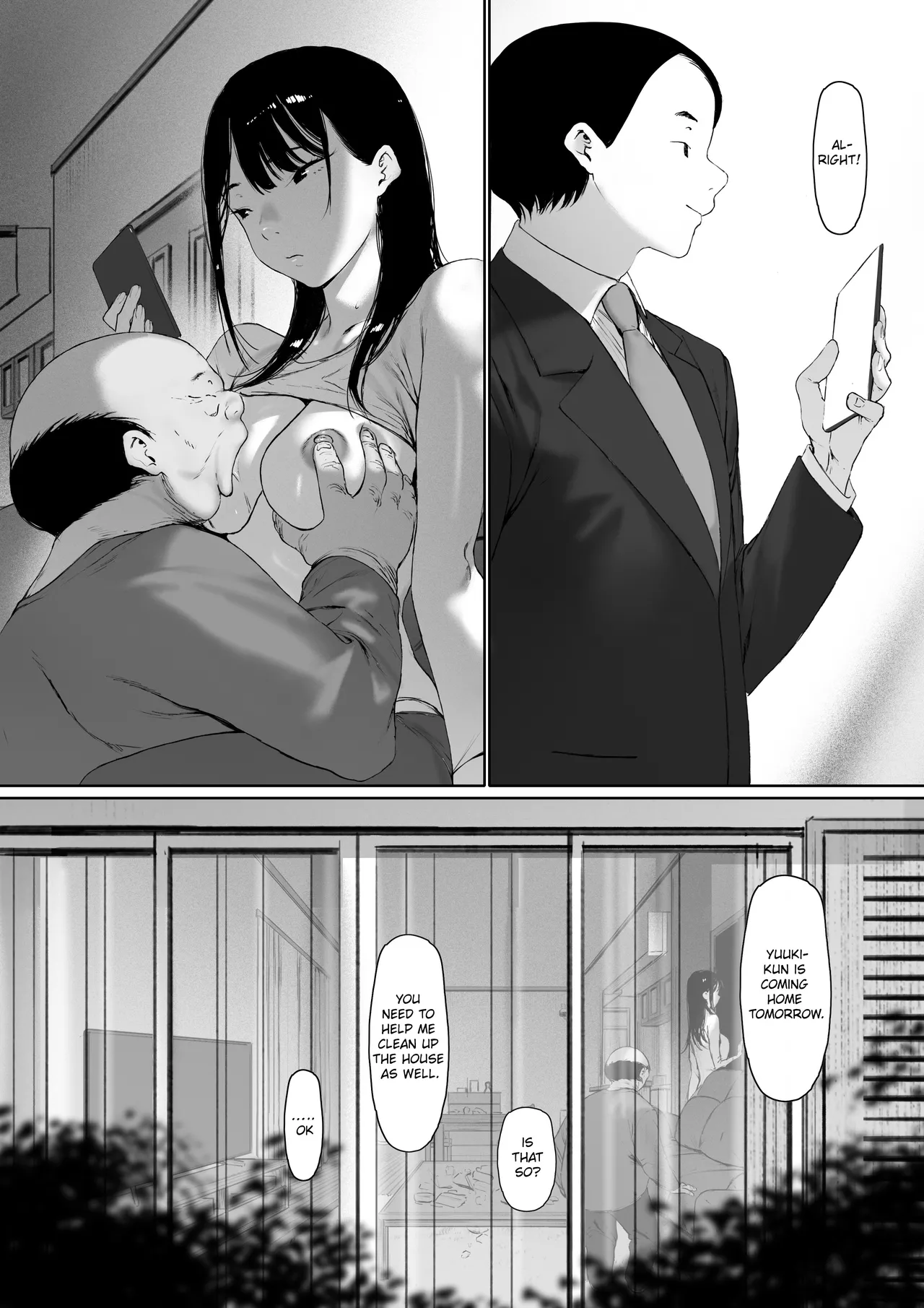 [Morita Shiki]Gifu to Doukyou Suru Koto ni Natta Shiawase na Shinkon Seikatsu o Okuru Hazu datta noni Ch. 3 | Now Living With My Father-In-Law, I Was Supposed to Have a Happy Newlywed Life Part 3[English] [Chalklog] Page 156