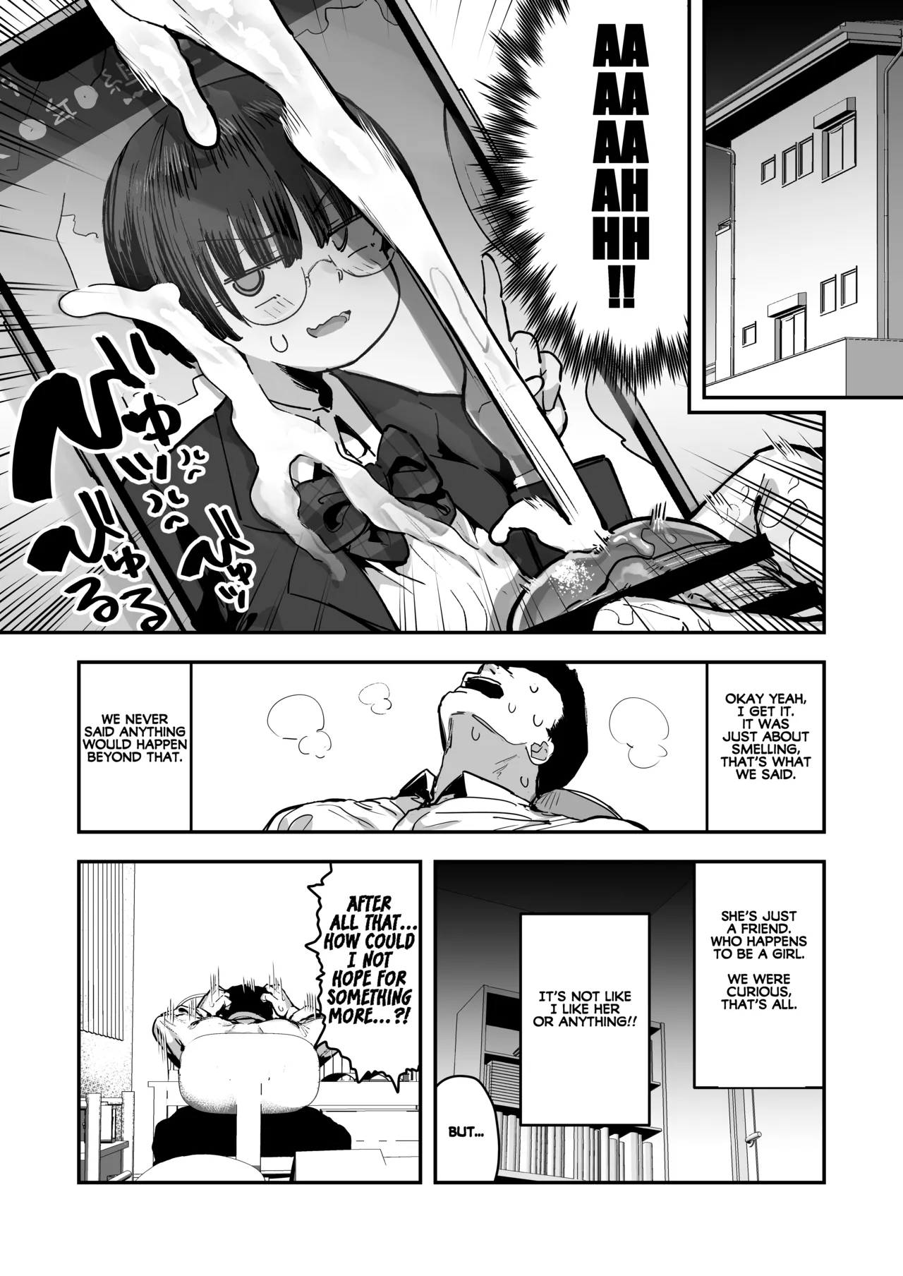 [Anon 2-okunen]Bokutachi, Seiheki Friend. ~Onna Tomodachi no Aidokusho wa Ore no Daisuki na 'Chin Kagi Ero Manga' deshita~ Zenpen | My best friend was into the "cock-sniffing doujin" that I love! And now we're pervy sex friends! Part 1[English] [KM_42] Page 28