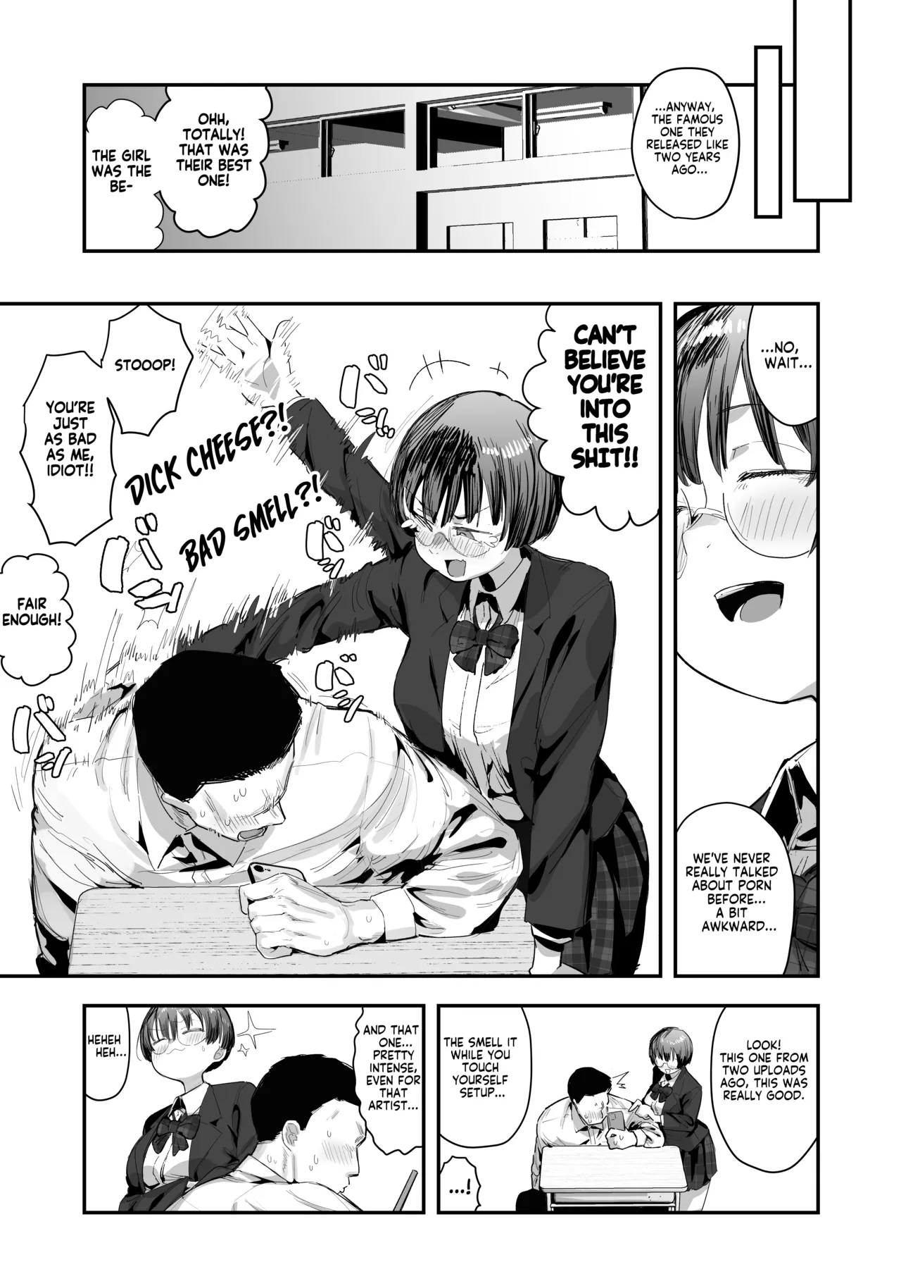 [Anon 2-okunen]Bokutachi, Seiheki Friend. ~Onna Tomodachi no Aidokusho wa Ore no Daisuki na 'Chin Kagi Ero Manga' deshita~ Zenpen | My best friend was into the "cock-sniffing doujin" that I love! And now we're pervy sex friends! Part 1[English] [KM_42] Page 6