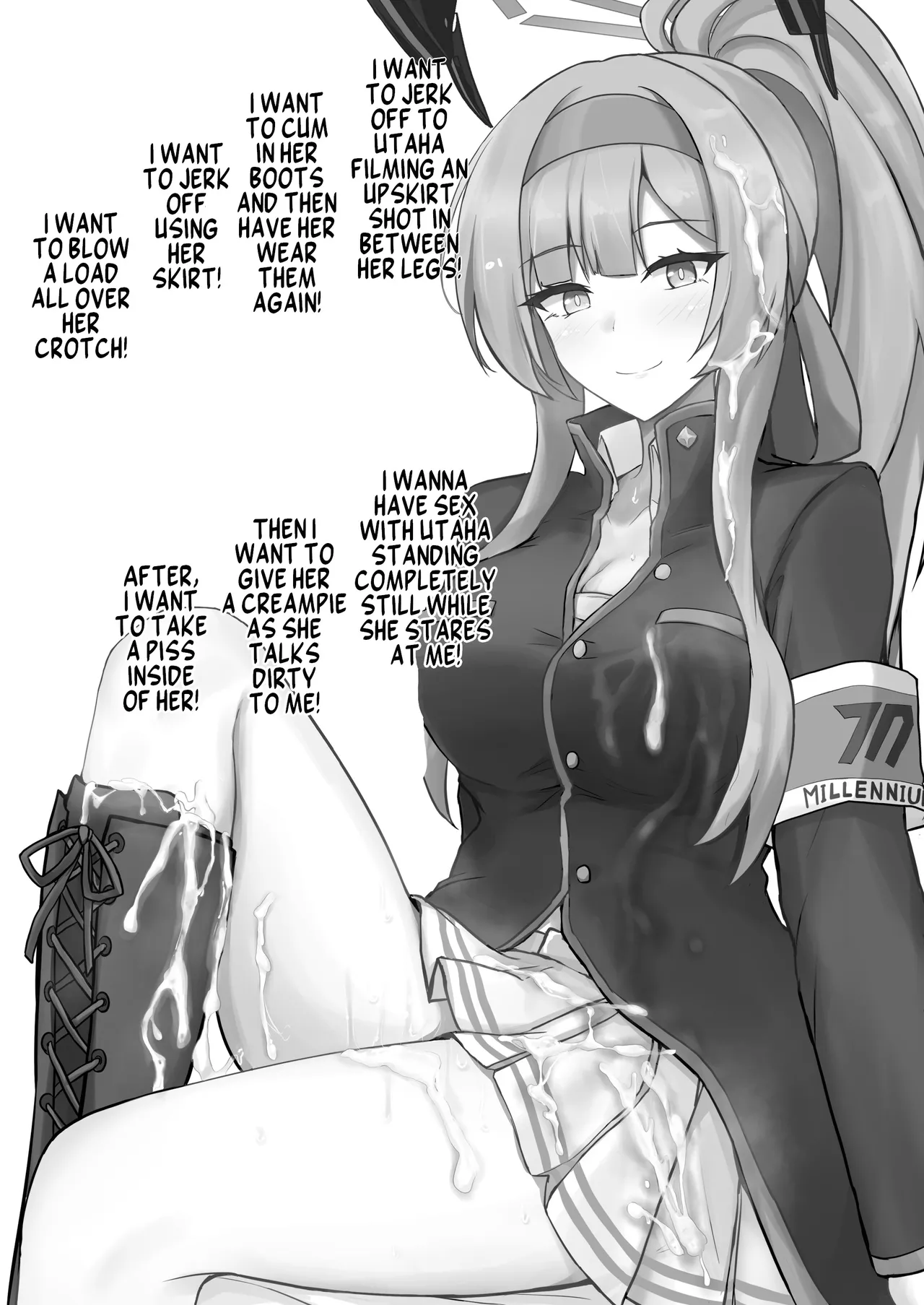 [Hakuginmokusei (Poshi)]Utaha de Shiko Seikatsu | My Life Fapping to Utaha(Blue Archive) [English] [Thighs] [Digital] Page 2