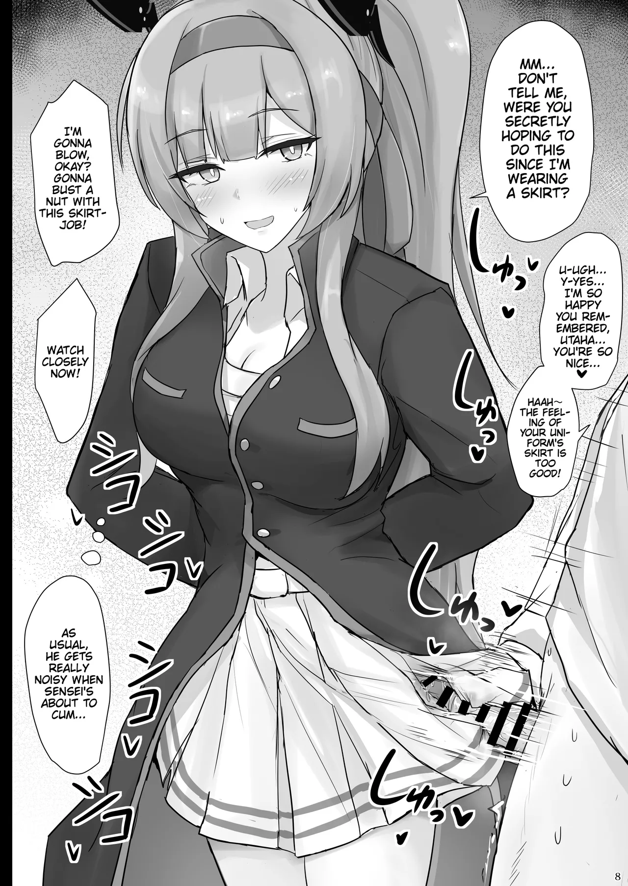 [Hakuginmokusei (Poshi)]Utaha de Shiko Seikatsu | My Life Fapping to Utaha(Blue Archive) [English] [Thighs] [Digital] Page 7