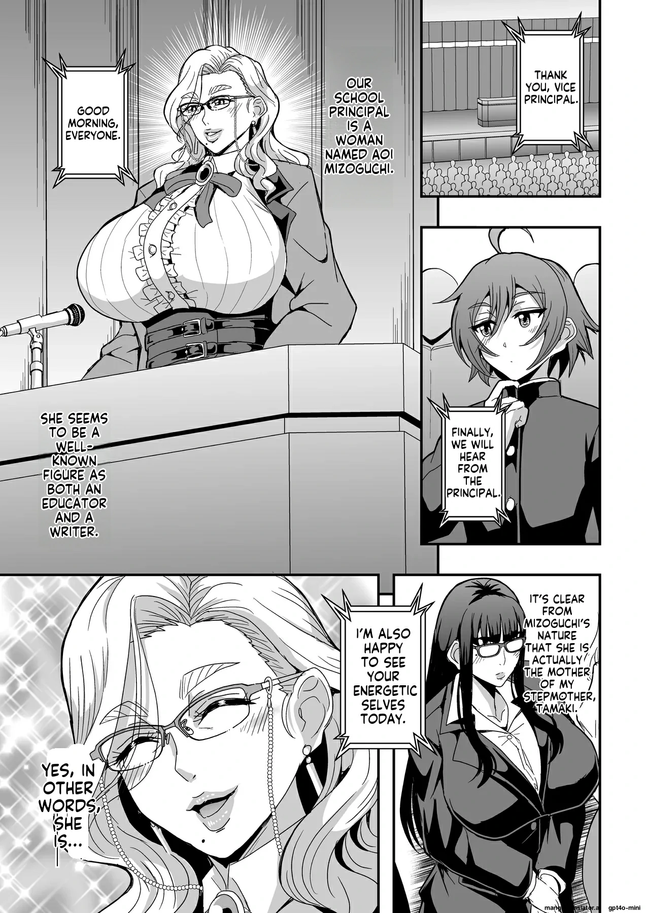 [MEAN MACHINE (Mifune Seijirou)]Kyoushi to Mama to Koibito no Kao 2 Gisobo Mizoguchi Aoi Hen[English] [Digital] Page 2