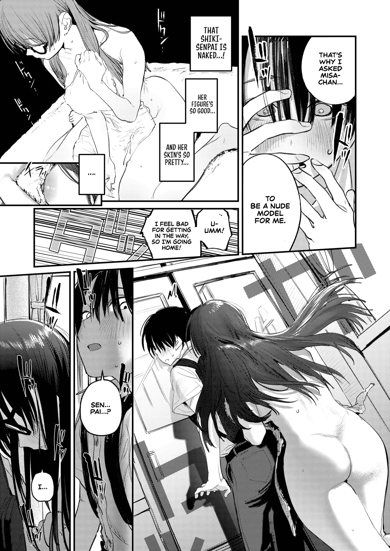 [Momojiru Teien (Momokumo)]Bijutsubu Harem Katsudou Nisshi ~Senpai no Slump Kaishou ni Kyouryoku shitara, Ikioi de 3P suru Koto ni Natta Hanashi~ | Art Club Harem Activity Log: How Helping My Senior Get Over Her Slump Led to a Threesome in the Heat of the Moment[English] [Sonarin迫] [Digital] Page 12