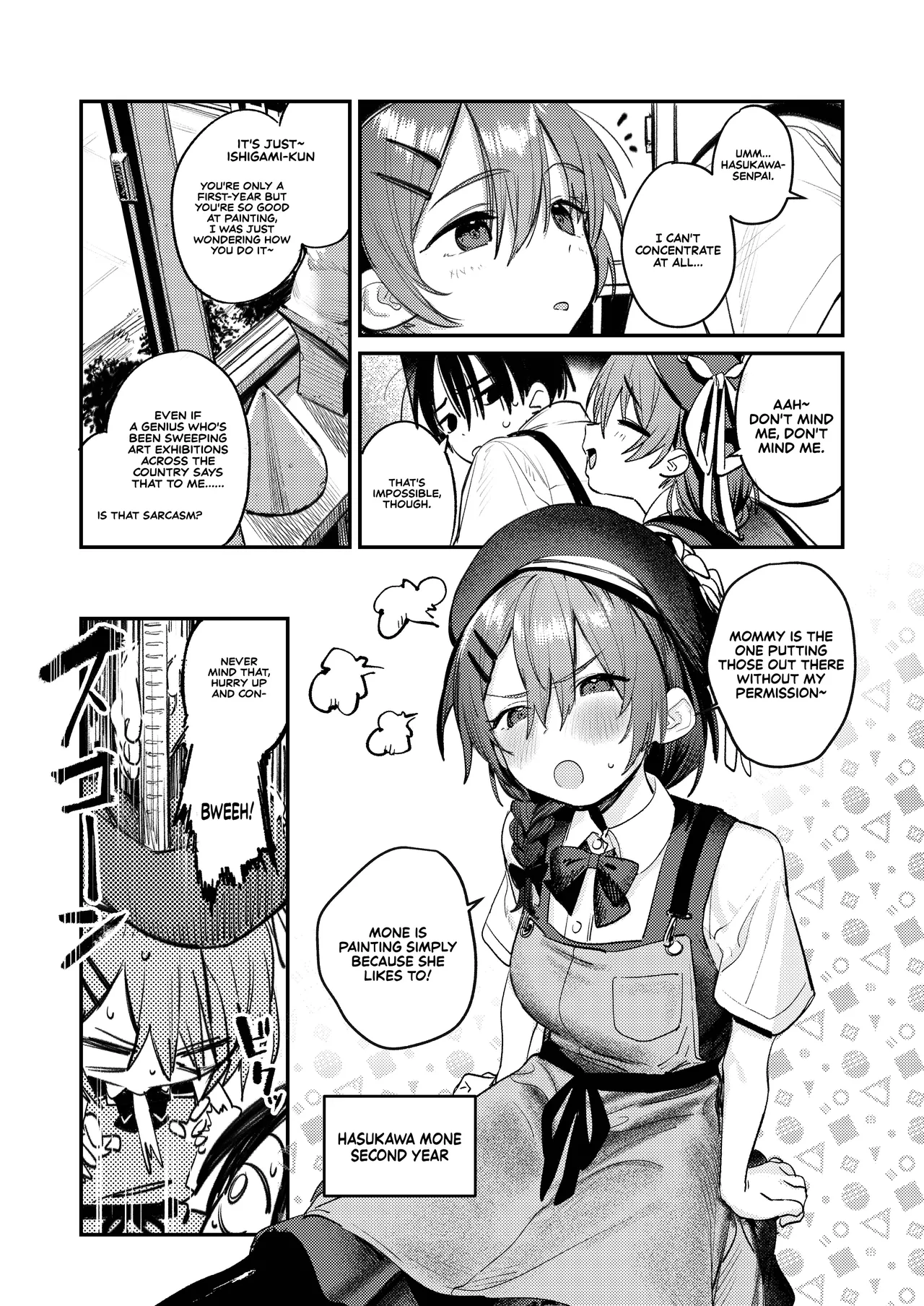 [Momojiru Teien (Momokumo)]Bijutsubu Harem Katsudou Nisshi ~Senpai no Slump Kaishou ni Kyouryoku shitara, Ikioi de 3P suru Koto ni Natta Hanashi~ | Art Club Harem Activity Log: How Helping My Senior Get Over Her Slump Led to a Threesome in the Heat of the Moment[English] [Sonarin迫] [Digital] Page 4