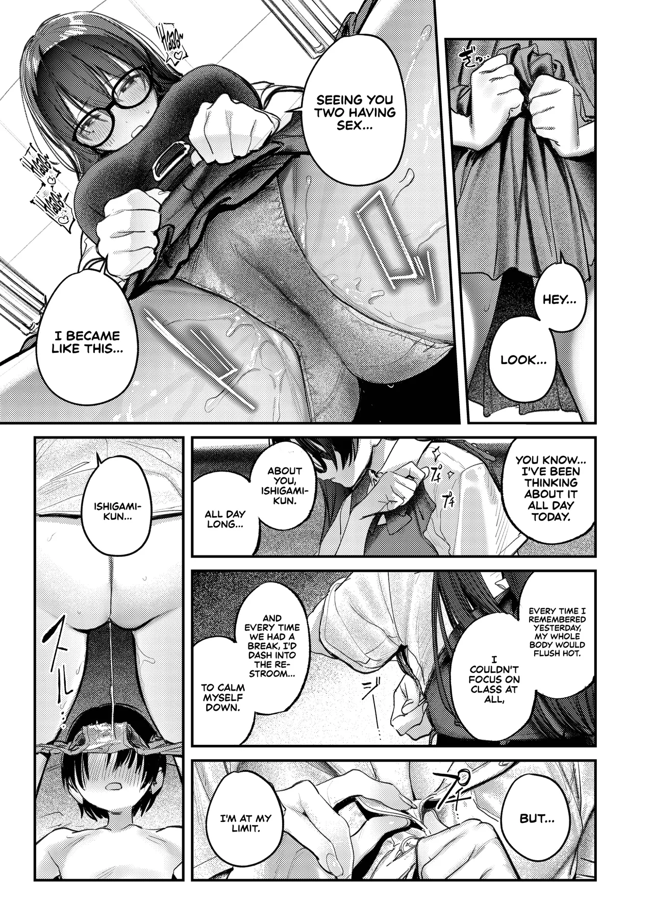 [Momojiru Teien (Momokumo)]Bijutsubu Harem Katsudou Nisshi ~Senpai no Slump Kaishou ni Kyouryoku shitara, Ikioi de 3P suru Koto ni Natta Hanashi~ | Art Club Harem Activity Log: How Helping My Senior Get Over Her Slump Led to a Threesome in the Heat of the Moment[English] [Sonarin迫] [Digital] Page 52
