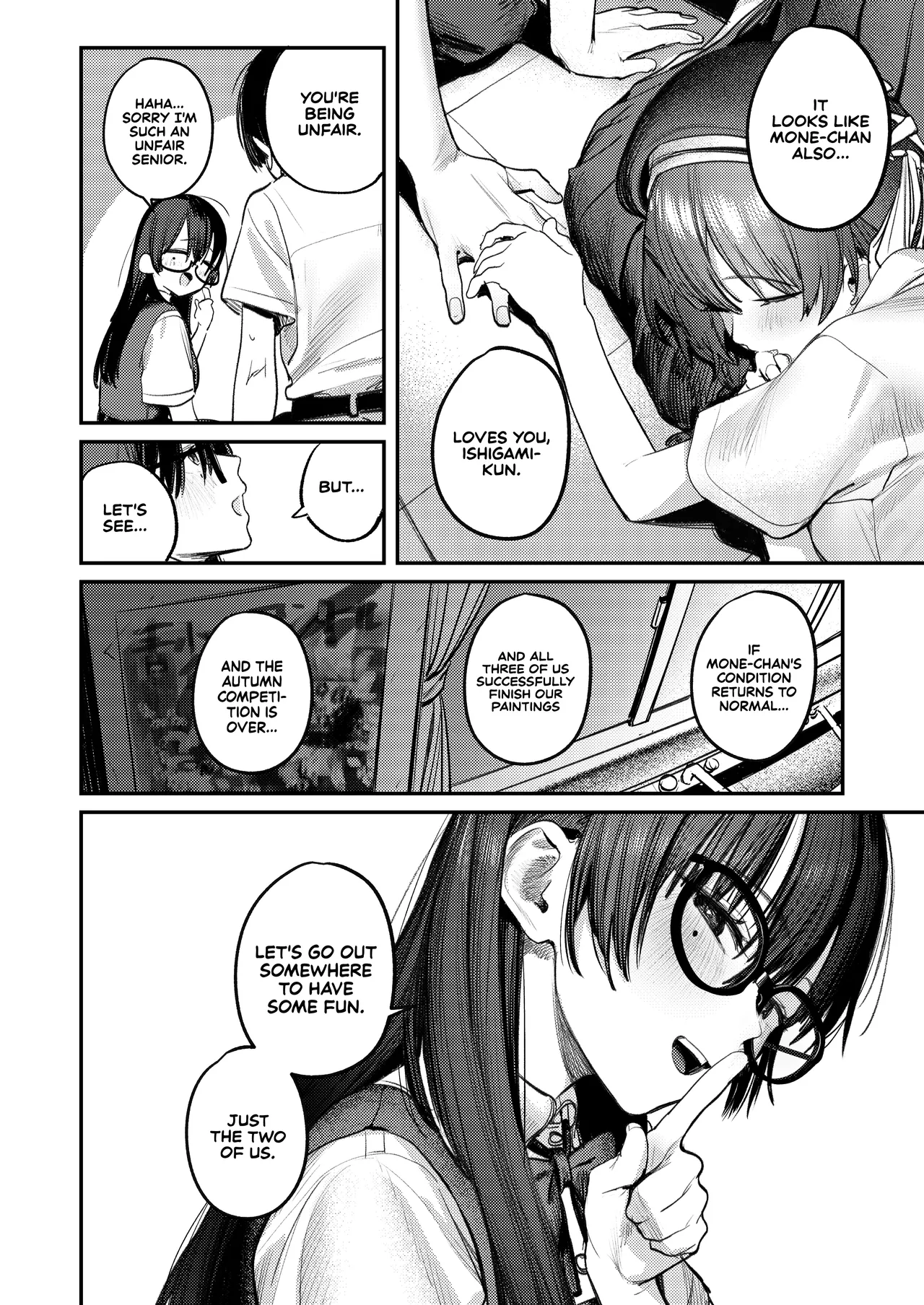 [Momojiru Teien (Momokumo)]Bijutsubu Harem Katsudou Nisshi ~Senpai no Slump Kaishou ni Kyouryoku shitara, Ikioi de 3P suru Koto ni Natta Hanashi~ | Art Club Harem Activity Log: How Helping My Senior Get Over Her Slump Led to a Threesome in the Heat of the Moment[English] [Sonarin迫] [Digital] Page 65