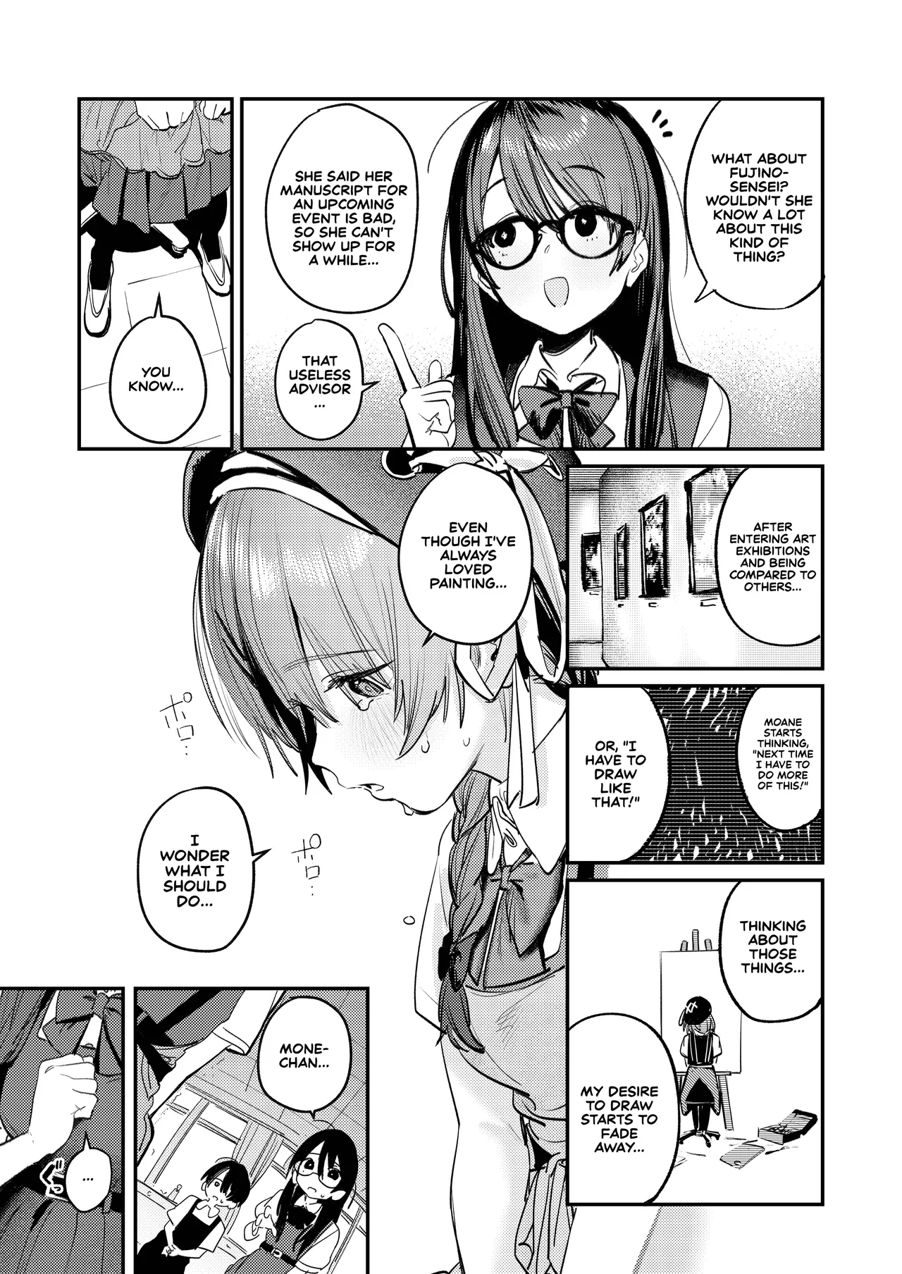 [Momojiru Teien (Momokumo)]Bijutsubu Harem Katsudou Nisshi ~Senpai no Slump Kaishou ni Kyouryoku shitara, Ikioi de 3P suru Koto ni Natta Hanashi~ | Art Club Harem Activity Log: How Helping My Senior Get Over Her Slump Led to a Threesome in the Heat of the Moment[English] [Sonarin迫] [Digital] Page 8