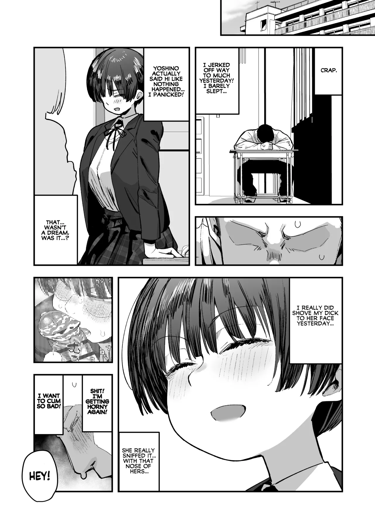 [Anon 2-okunen]Bokutachi, Seiheki Friend. ~Onna Tomodachi no Aidokusho wa Ore no Daisuki na 'Chin Kagi Ero Manga' deshita~ Zenpen | My best friend was into the "cock-sniffing doujin" that I love! And now we're pervy sex friends! Part 1(No glasses) [English] [KM_42] Page 30