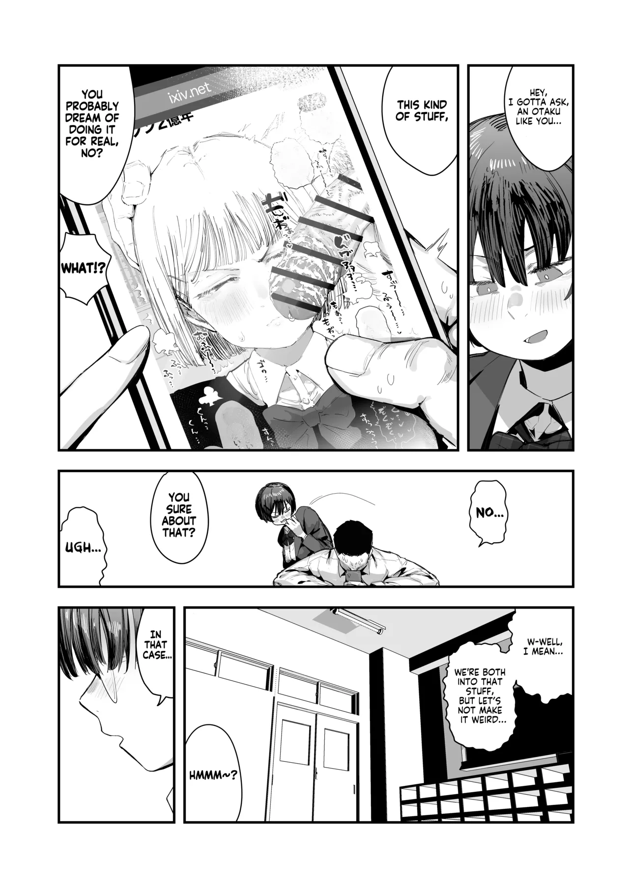 [Anon 2-okunen]Bokutachi, Seiheki Friend. ~Onna Tomodachi no Aidokusho wa Ore no Daisuki na 'Chin Kagi Ero Manga' deshita~ Zenpen | My best friend was into the "cock-sniffing doujin" that I love! And now we're pervy sex friends! Part 1(No glasses) [English] [KM_42] Page 7