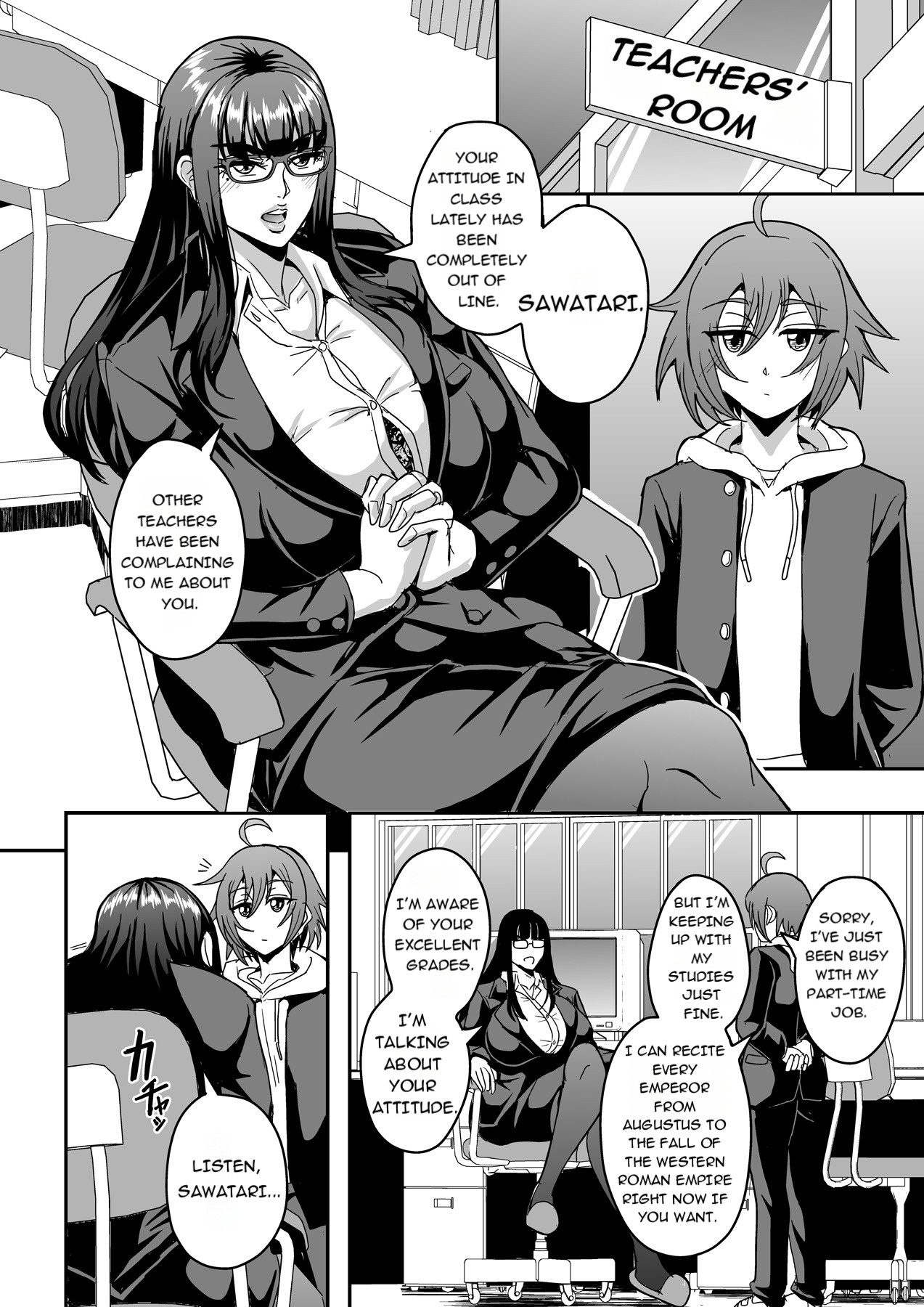 [MEAN MACHINE (Mifune Seijirou)]Kyoushi to Mama to Koibito no Kao[Digital] [English] [m00ngato] Page 3