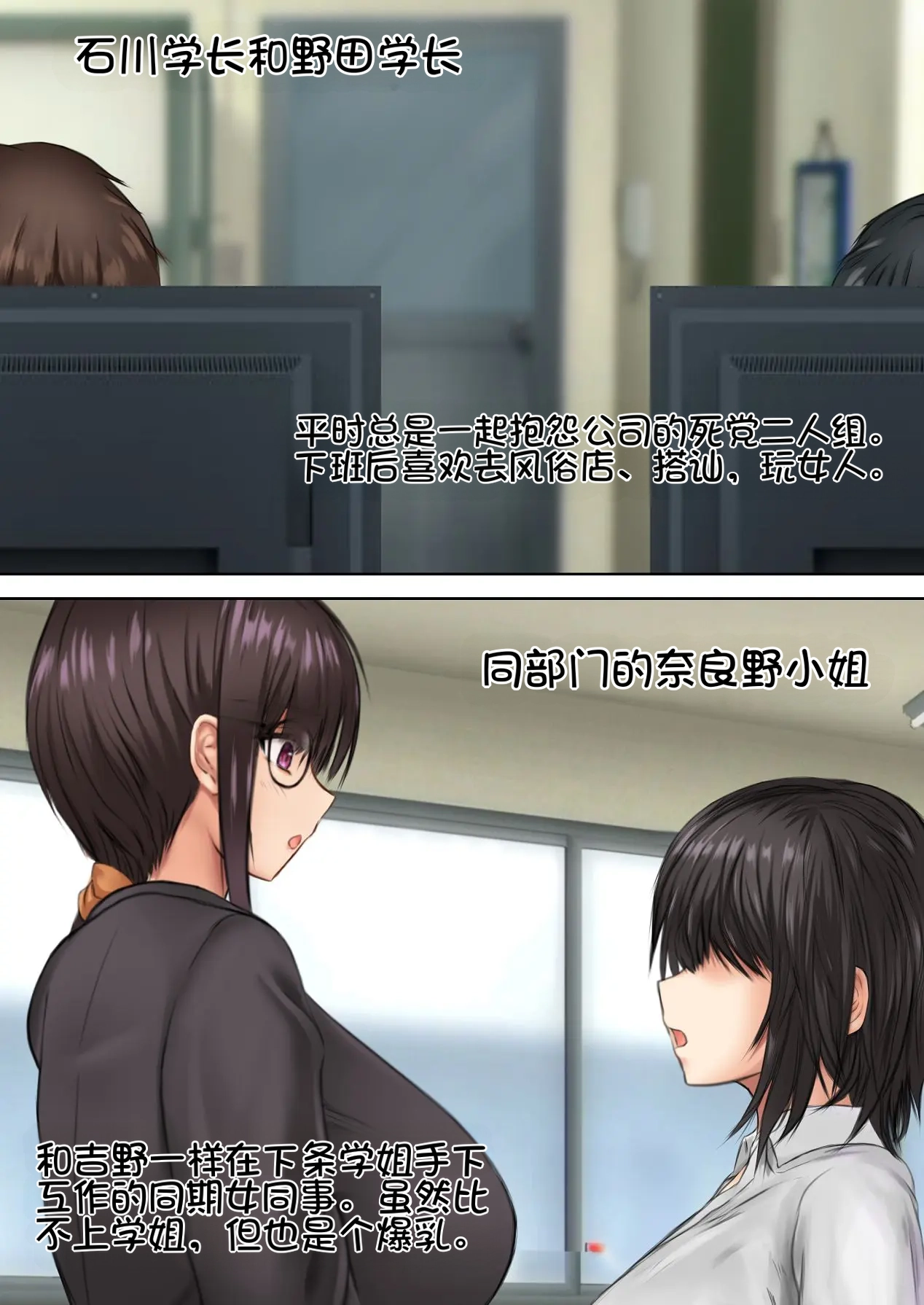 [Sameno Soft Cream]Kaisha no Mojo Senpai to InCha Kouhai wa Otaku Sex ni Hamacchau![Chinese] [Chris个人机翻] Page 87
