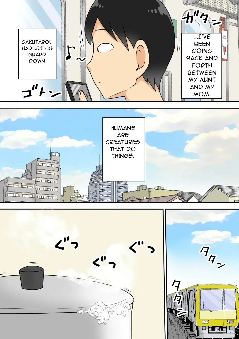 [Freehand Tamashii (DT Hone)]Inkya no Oi to Oba to MAMA to 3P - Introverted Nephew - Threesome with Nephew, Aunt and Mom[English][DarklordMTLs] Page 3