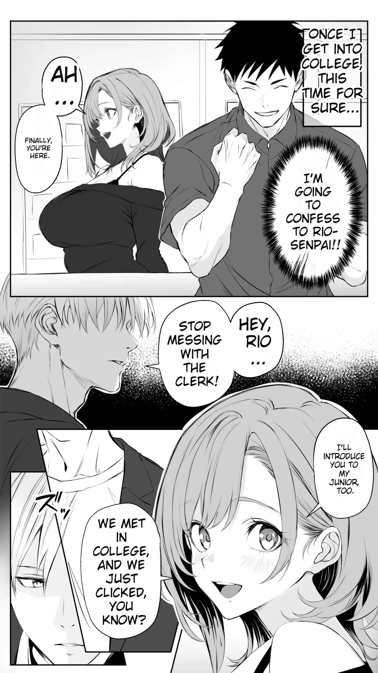 [Butter Drip]Kareshi ni Betabore Chuu no Gal Senpai ga, Ore to Tsukiau made - Be my girlfriend! Rio-senpai! | Being Clingy with Your Boyfriend... Kyaru, Senpai Why Not Date Me Next?[English] [MTL] Page 6