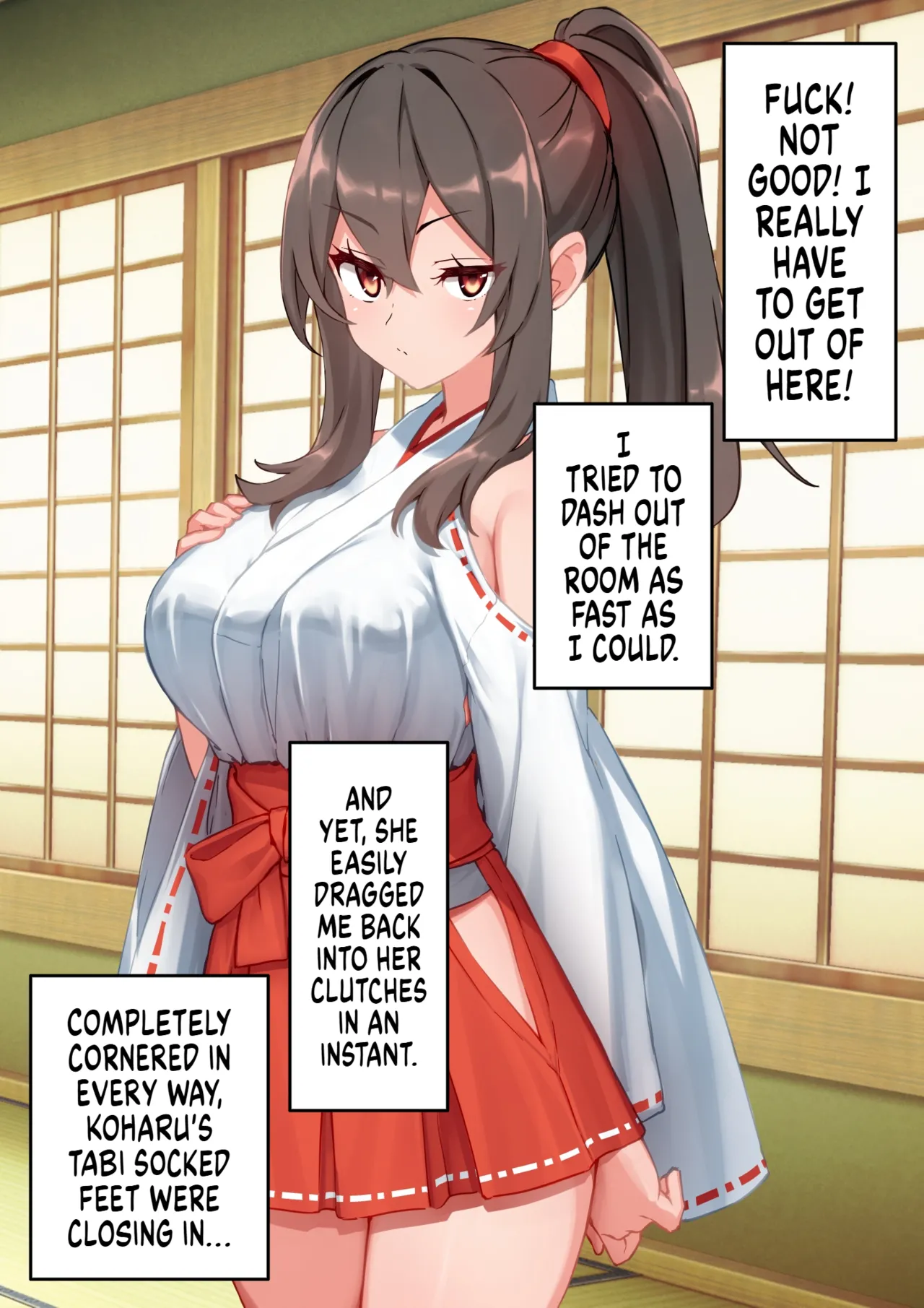 [KURAGE]The Story of a Masochist Getting His Misfortunes Purified by a Shrine Maiden's Feet![English] Page 22