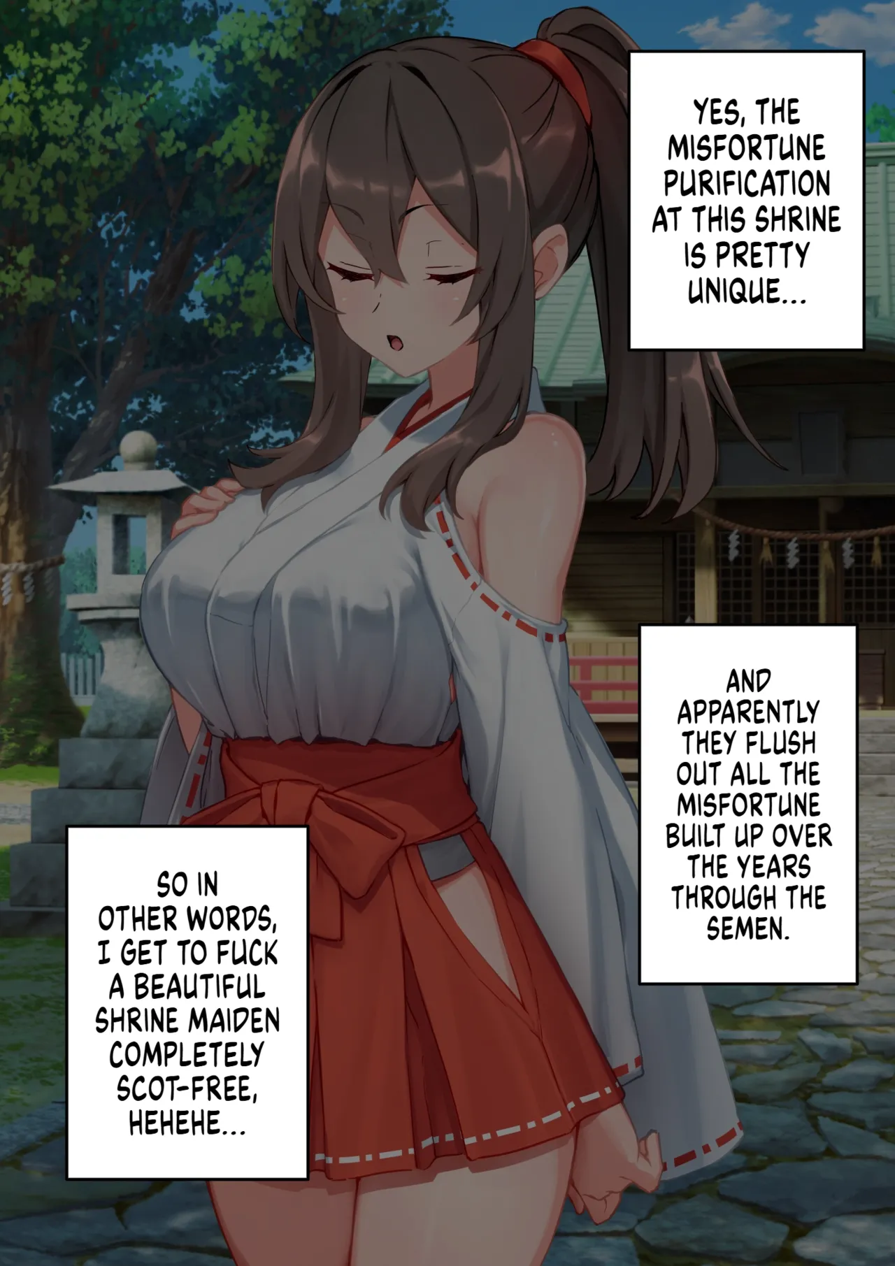 [KURAGE]The Story of a Masochist Getting His Misfortunes Purified by a Shrine Maiden's Feet![English] Page 6