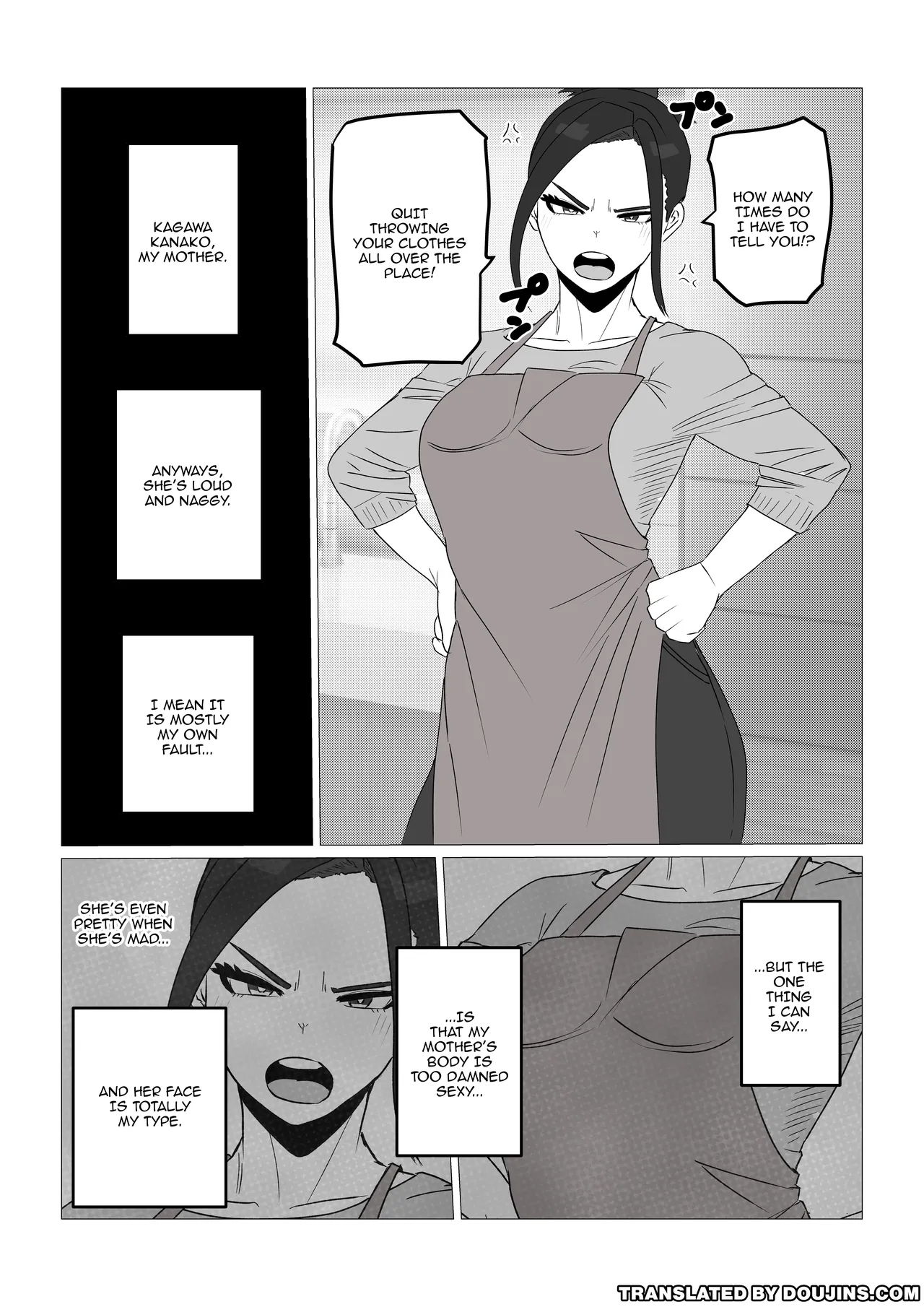 [Sa no Kusu]Gamigami Kaa-san o Hatsujou Sasete Mitara | What Happened After I Tried Getting My Nagging Mother Horny[English] {Doujins.com} Page 2