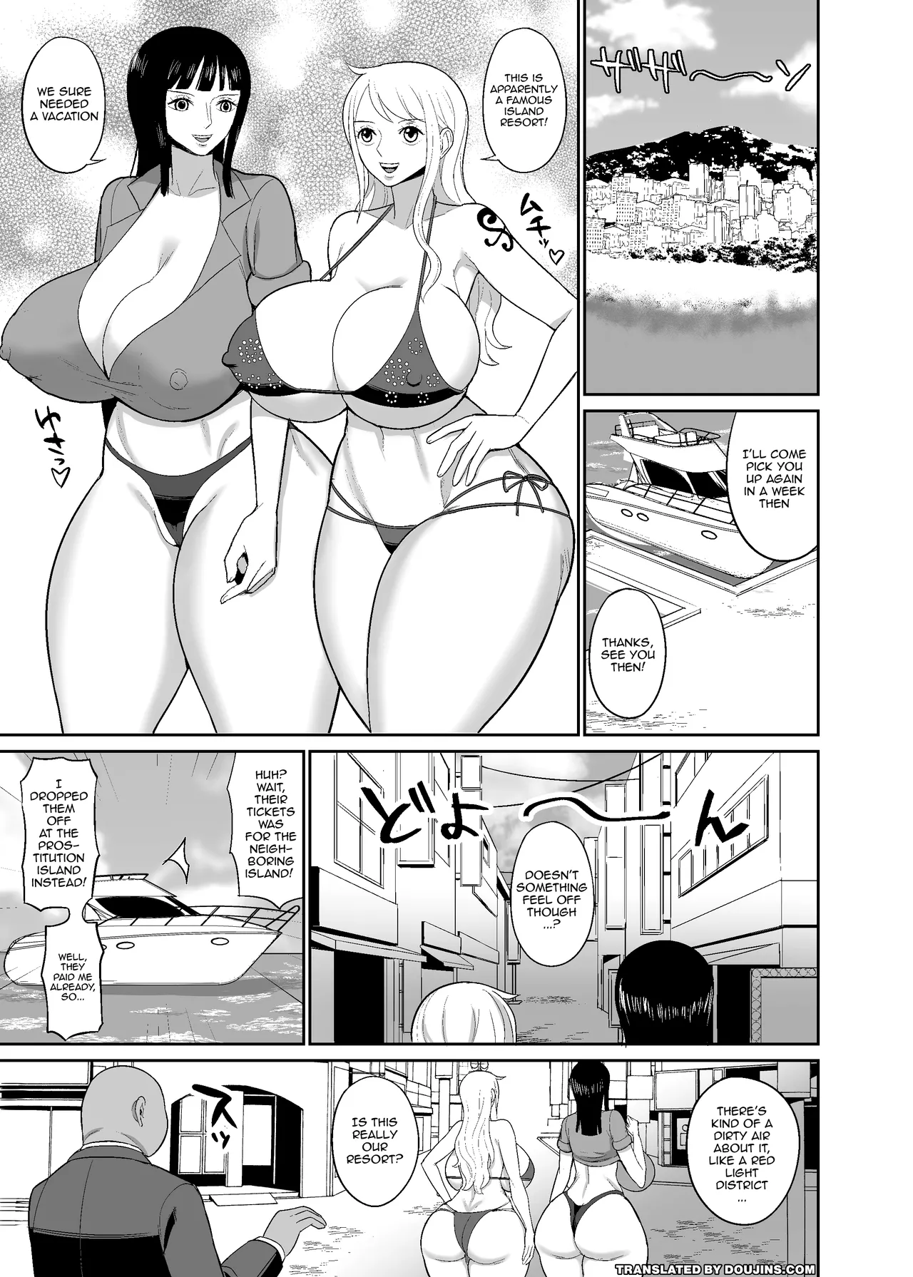[REM9 (Hamiltan)]Ichioku Berry Kasegu made Derarenai Fuuzoku Shima | The Brothel Island You Can't Leave Until You Earn 100 Million Berries(One Piece) [English] {Doujins.com} [Digital] Page 3