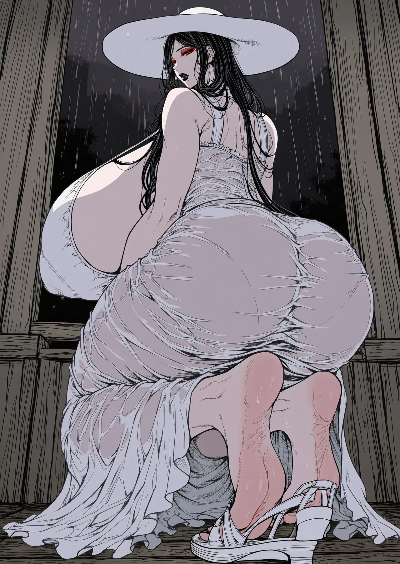 xXxBATxXx IMILF Hasshaku-sama & Sadako[AI Generated] Page 19