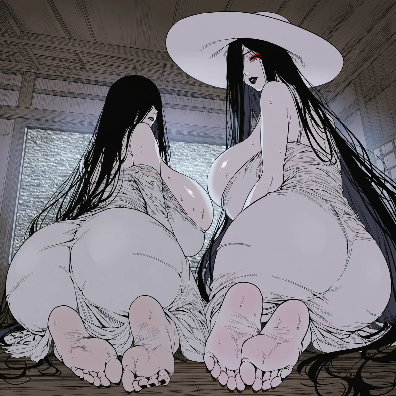 xXxBATxXx IMILF Hasshaku-sama & Sadako[AI Generated] Page 3