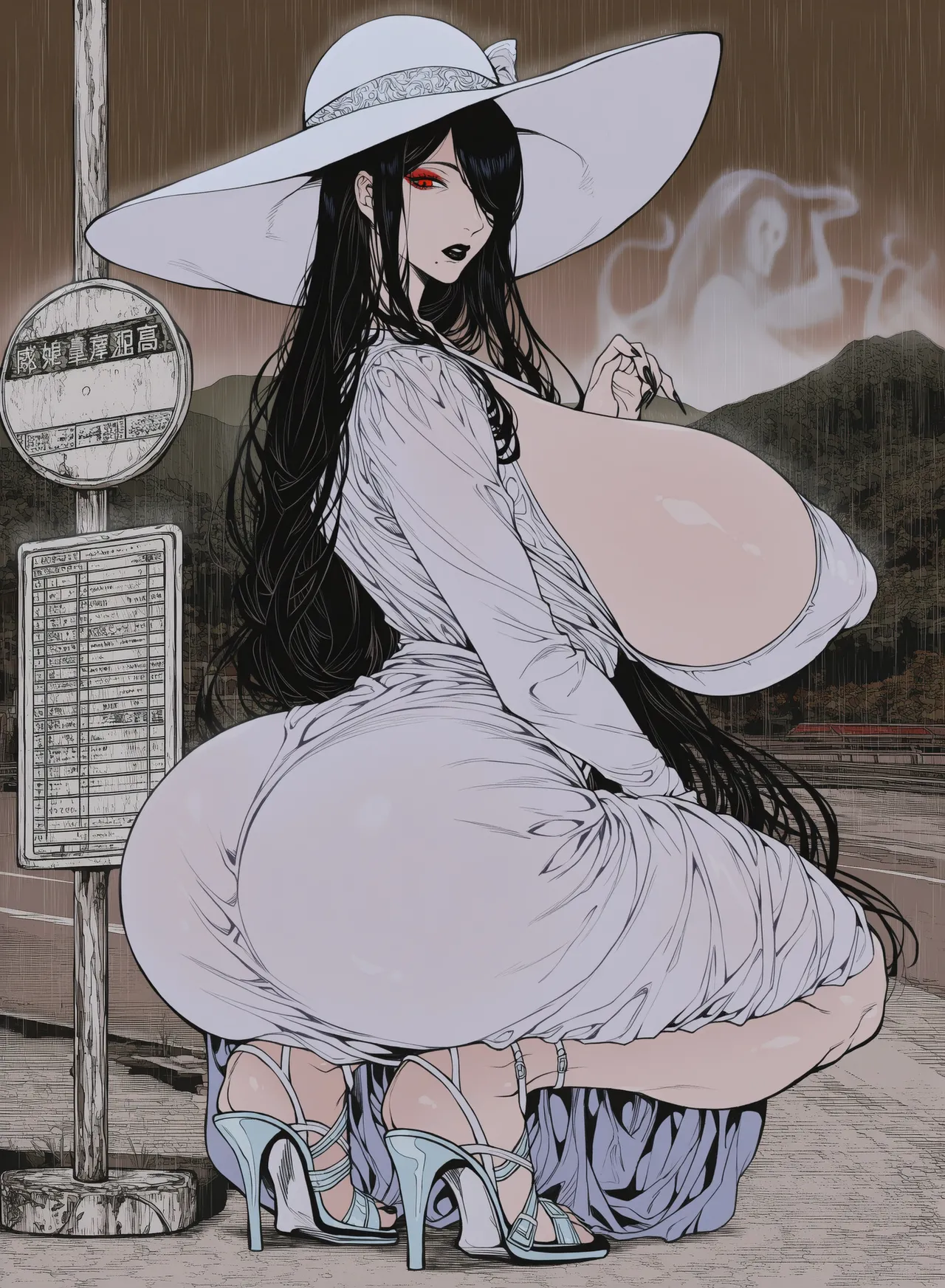 xXxBATxXx IMILF Hasshaku-sama & Sadako[AI Generated] Page 57