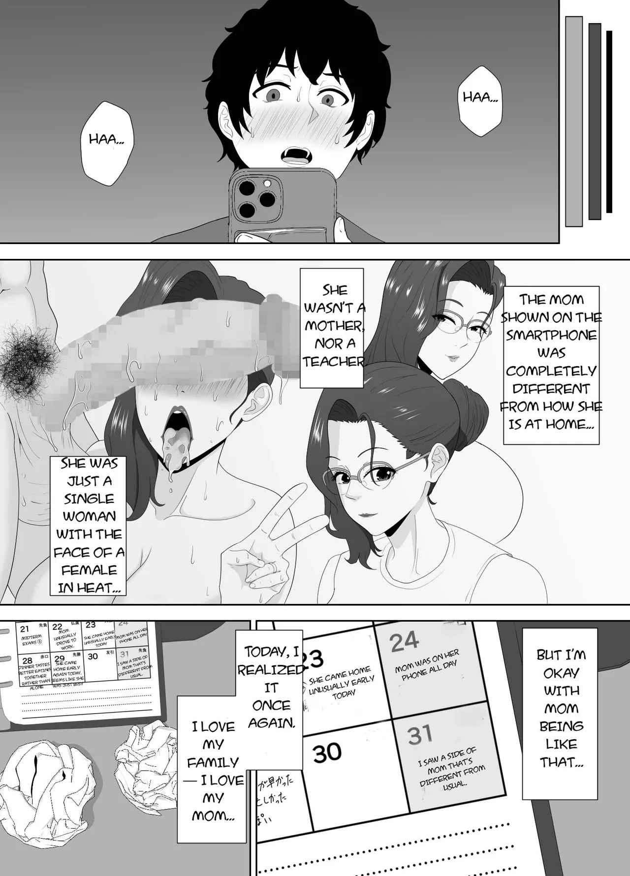 [Studio Macaron (Moeyama P-Man)]Houkago ni Ochita Haha Smapho ni Nokosareta Kiroku | Fallen mother after school[English] [toidaden] Page 87